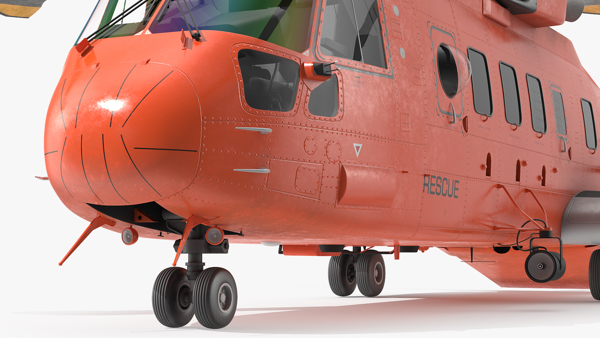 3D model Search and Rescue Helicopter Rigged