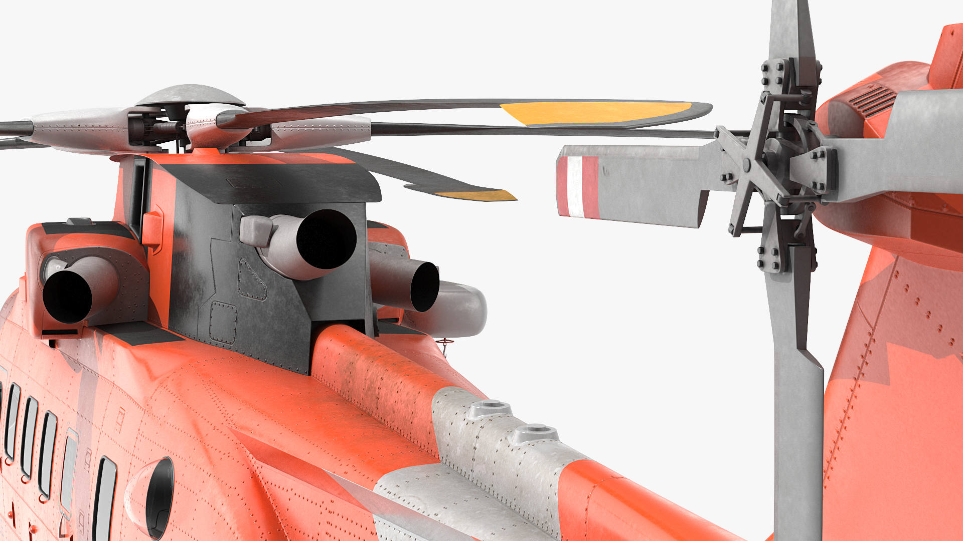 3D model Search and Rescue Helicopter Rigged