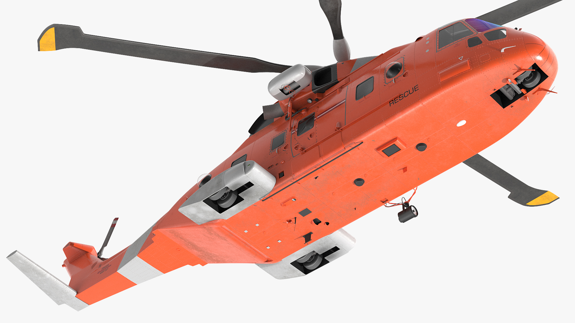 3D model Search and Rescue Helicopter Rigged