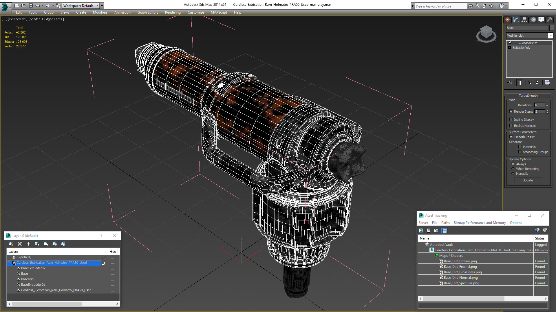 Cordless Extrication Ram Holmatro PRA50 Used 3D model
