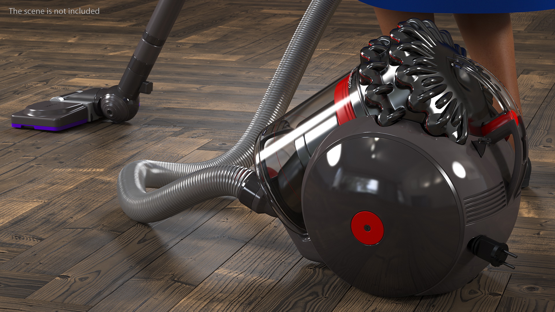 Light Skin Black Maid with Dyson Big Ball Vacuum Cleaner Rigged for Cinema 4D 3D