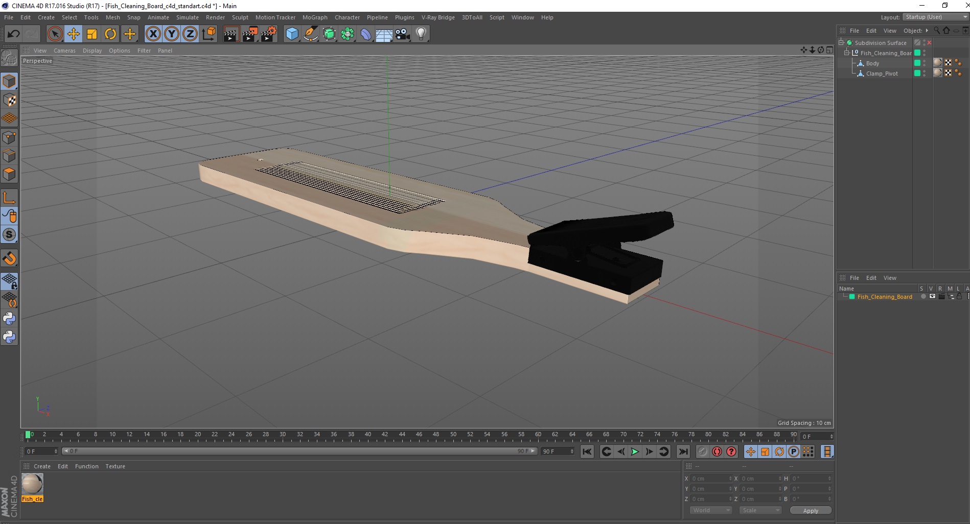 Fish Cleaning Board 3D model