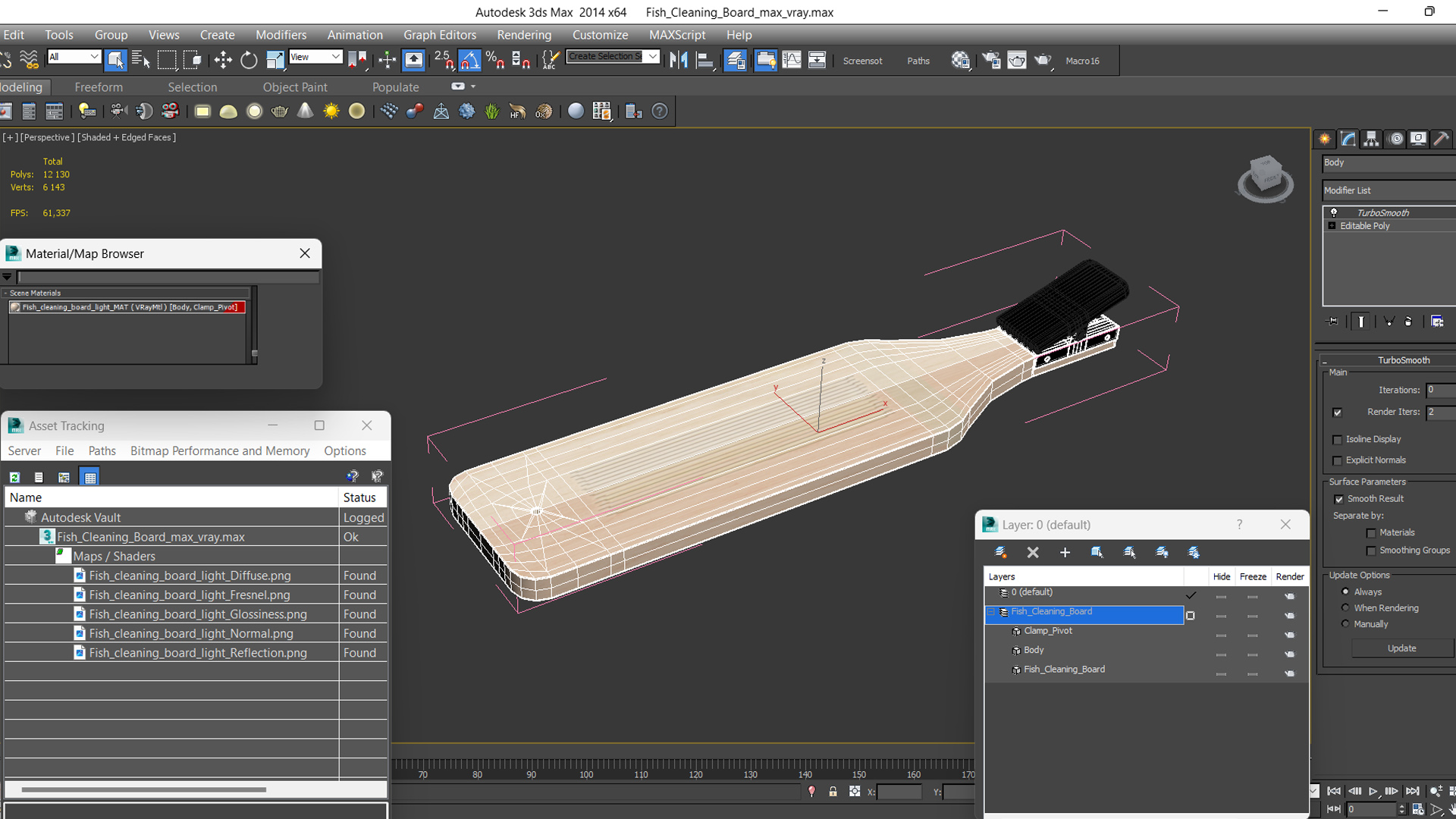 Fish Cleaning Board 3D model