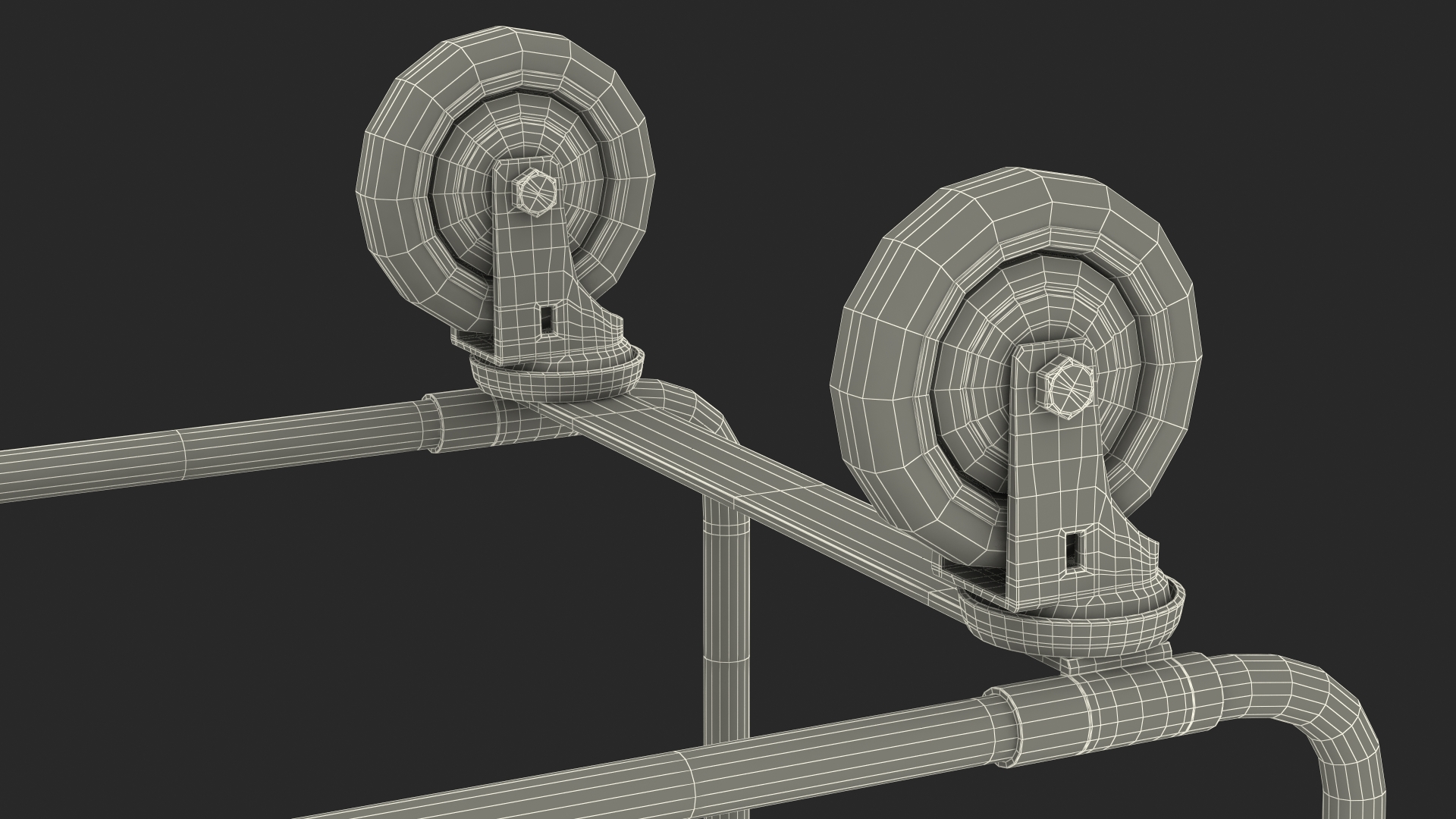 Trolley High Platform with Cardboard Boxes 3D
