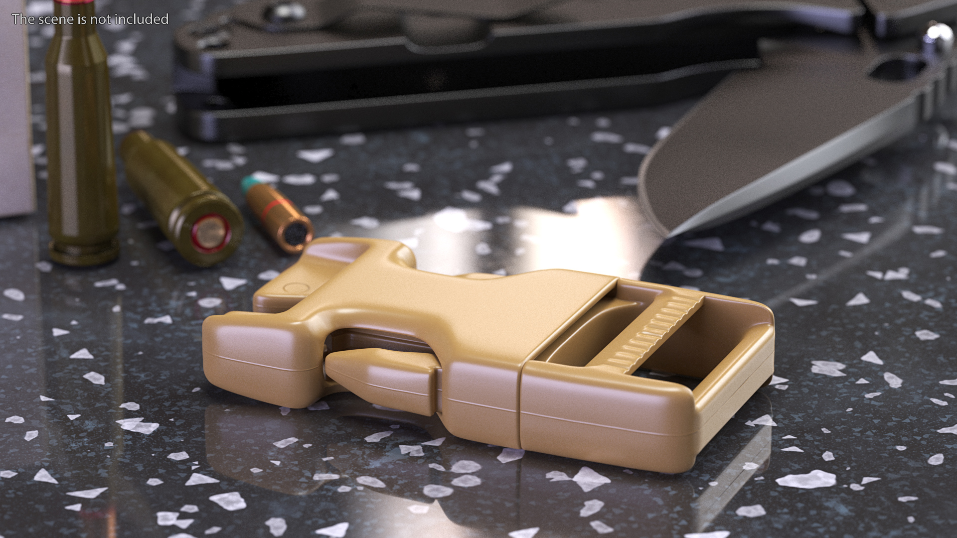 3D Quick Release Plastic Buckle model