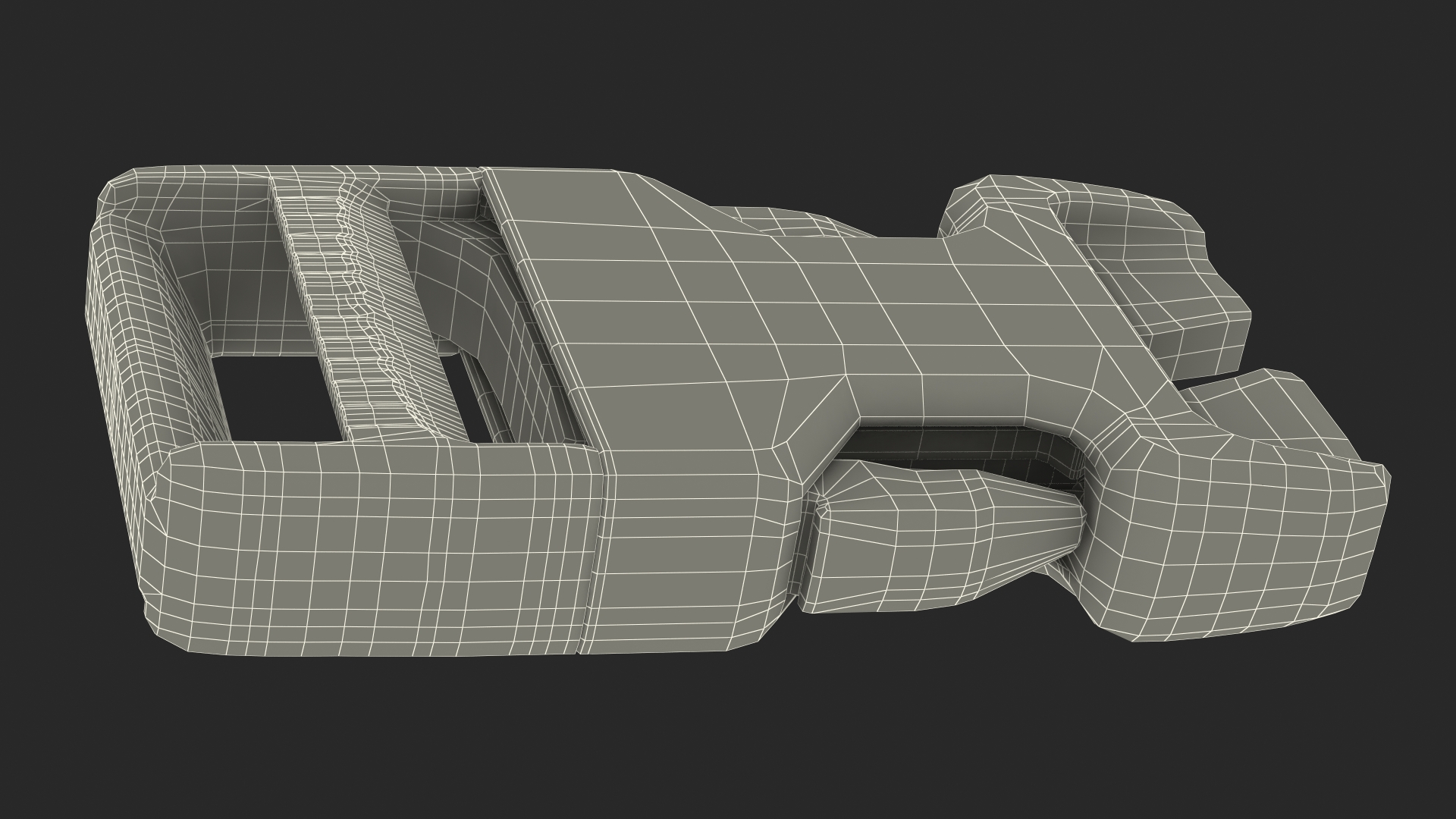 3D Quick Release Plastic Buckle model