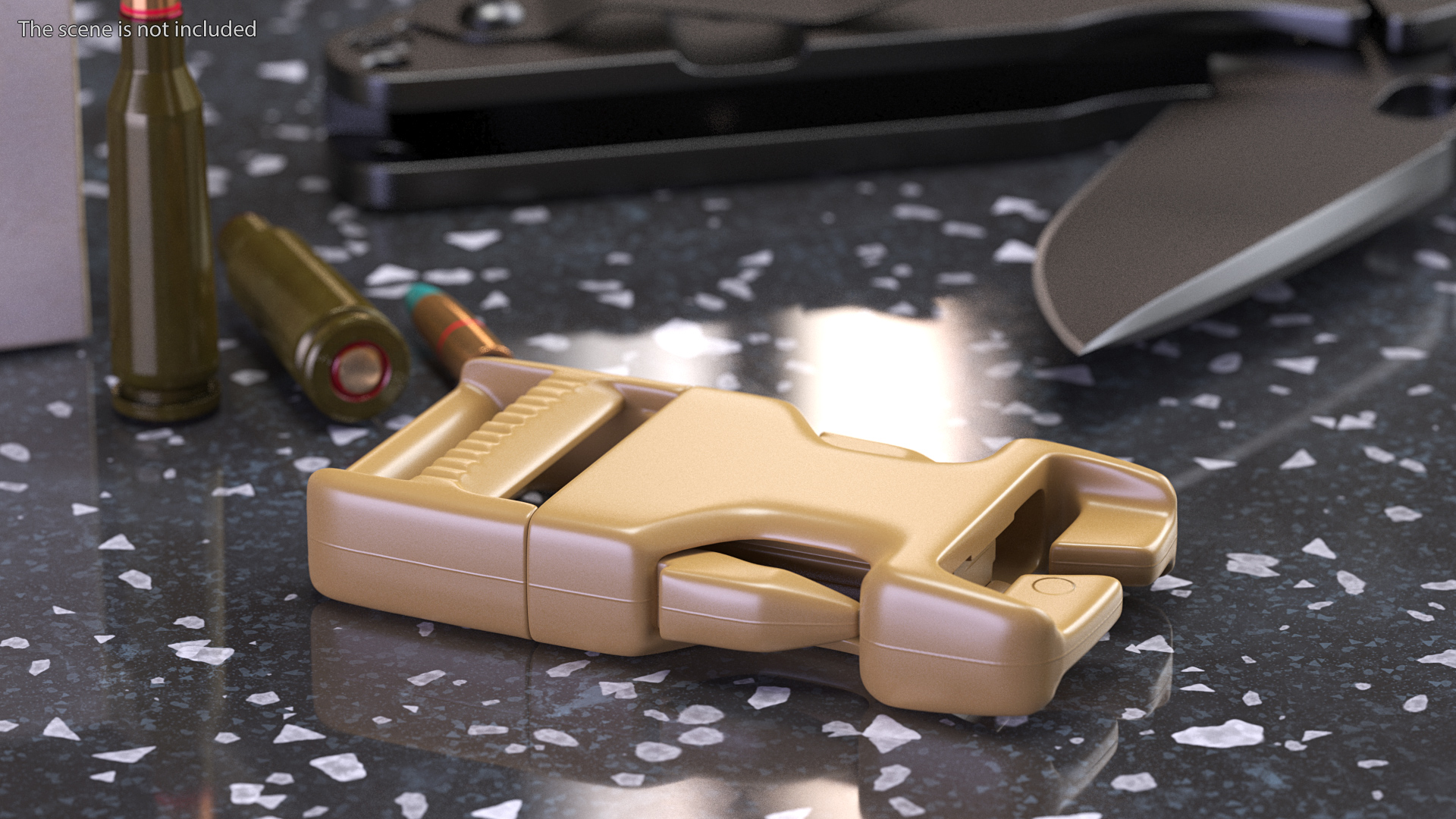 3D Quick Release Plastic Buckle model