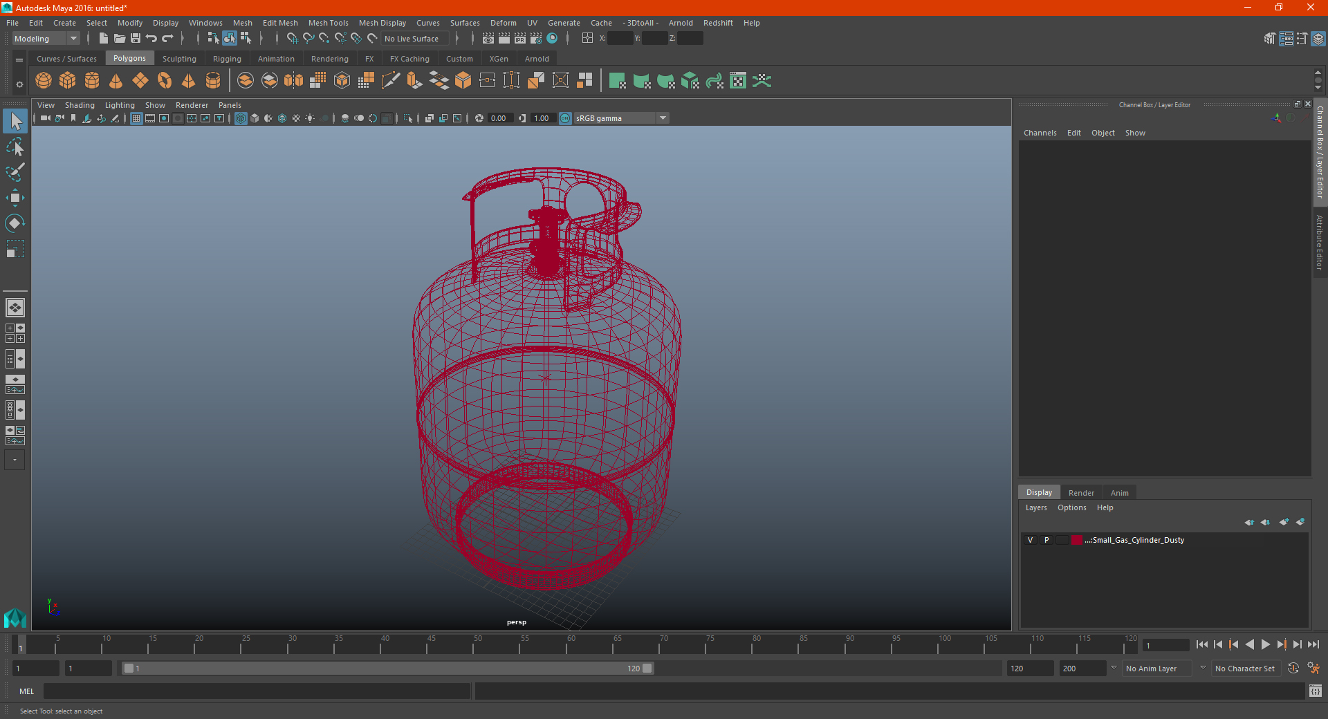 3D Small Gas Cylinder model