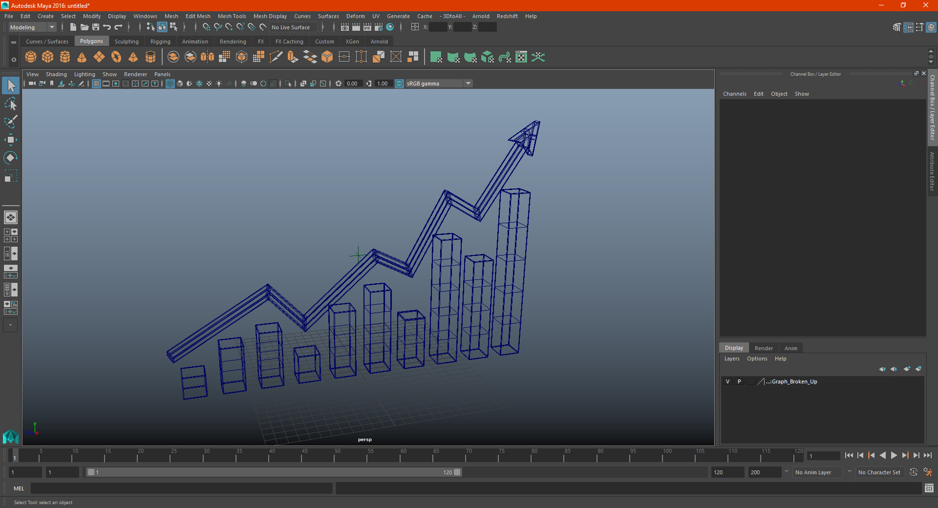 3D model Graph Broken Up