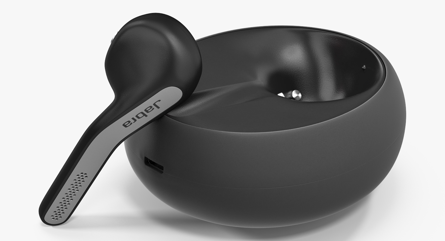Bluetooth Wireless Headset Jabra Eclipse with Charging Case 3D model