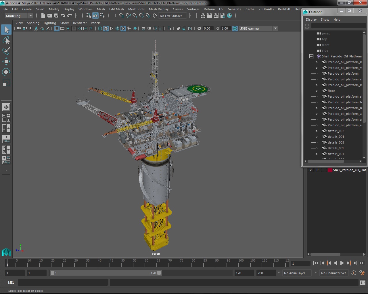 3D Shell Perdido Oil Platform