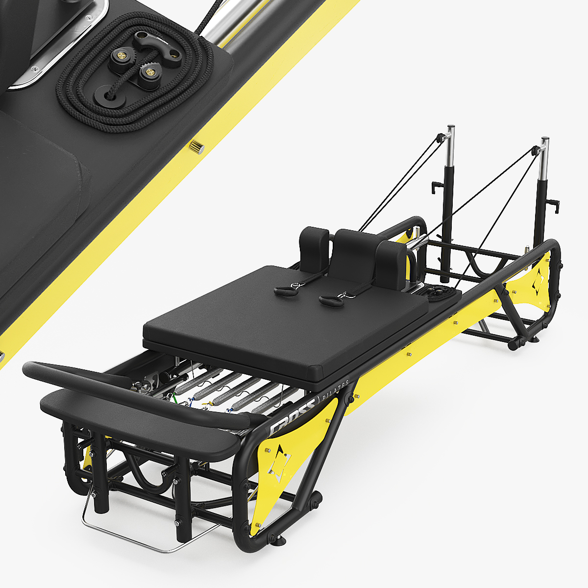 Aparelho de Cross Pilates Reformer Machine 3D model preview