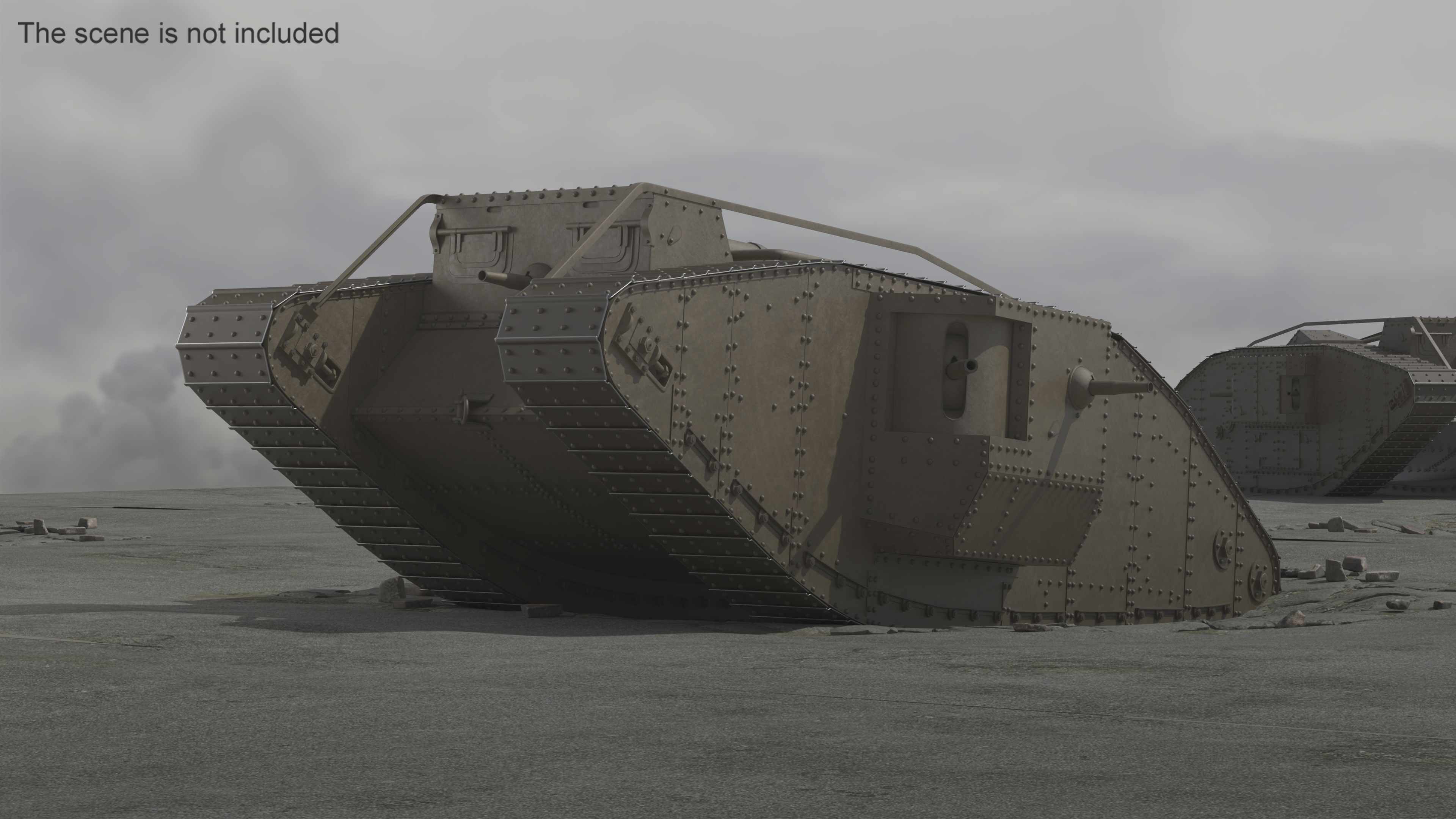 Tank Mk 4 Male 3D model