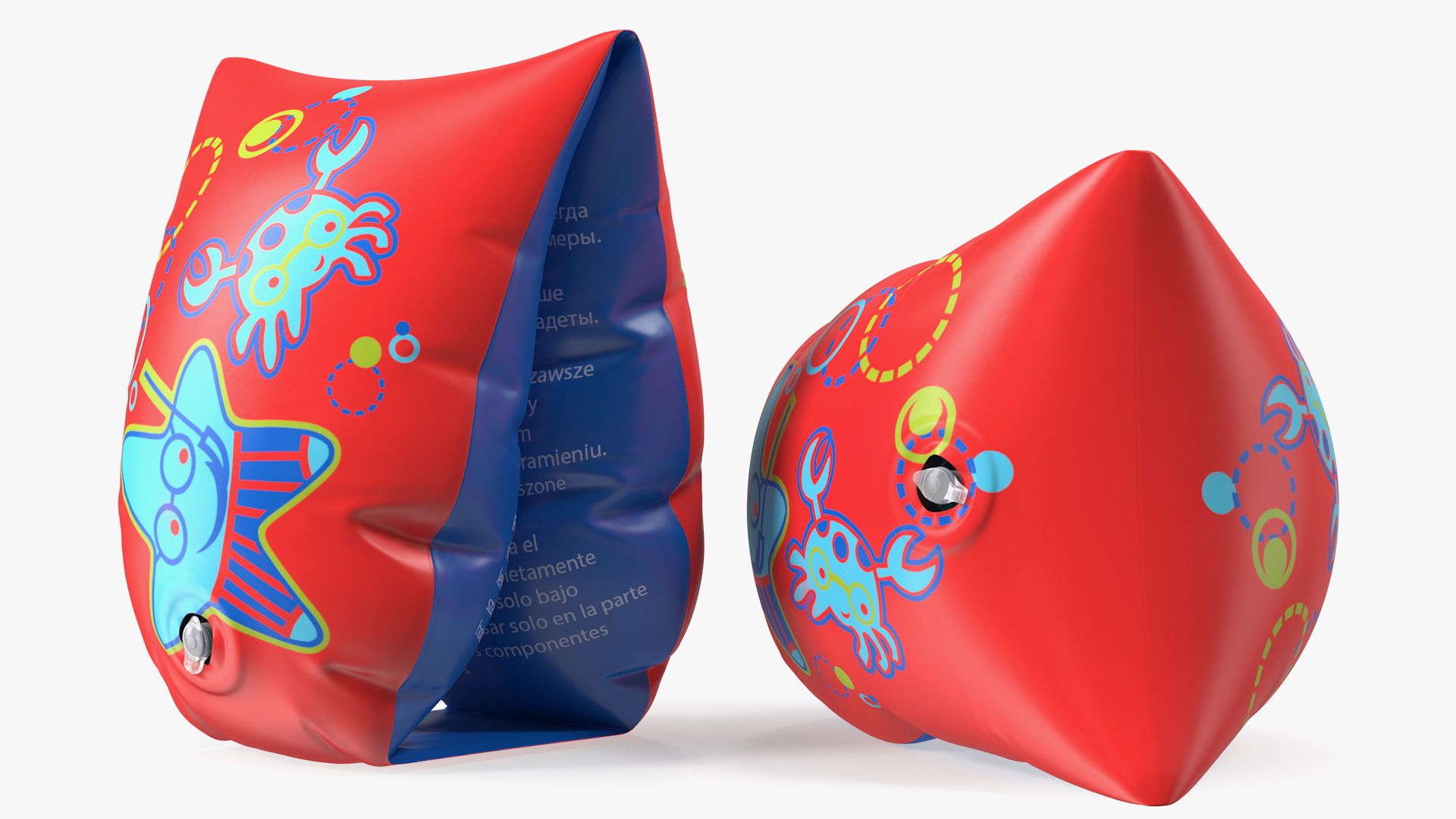 Colorful Swimming Float Armbands 3D