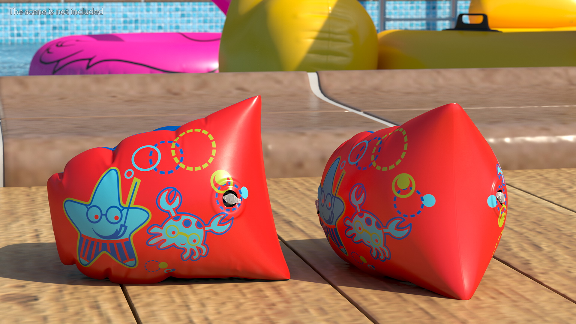 Colorful Swimming Float Armbands 3D