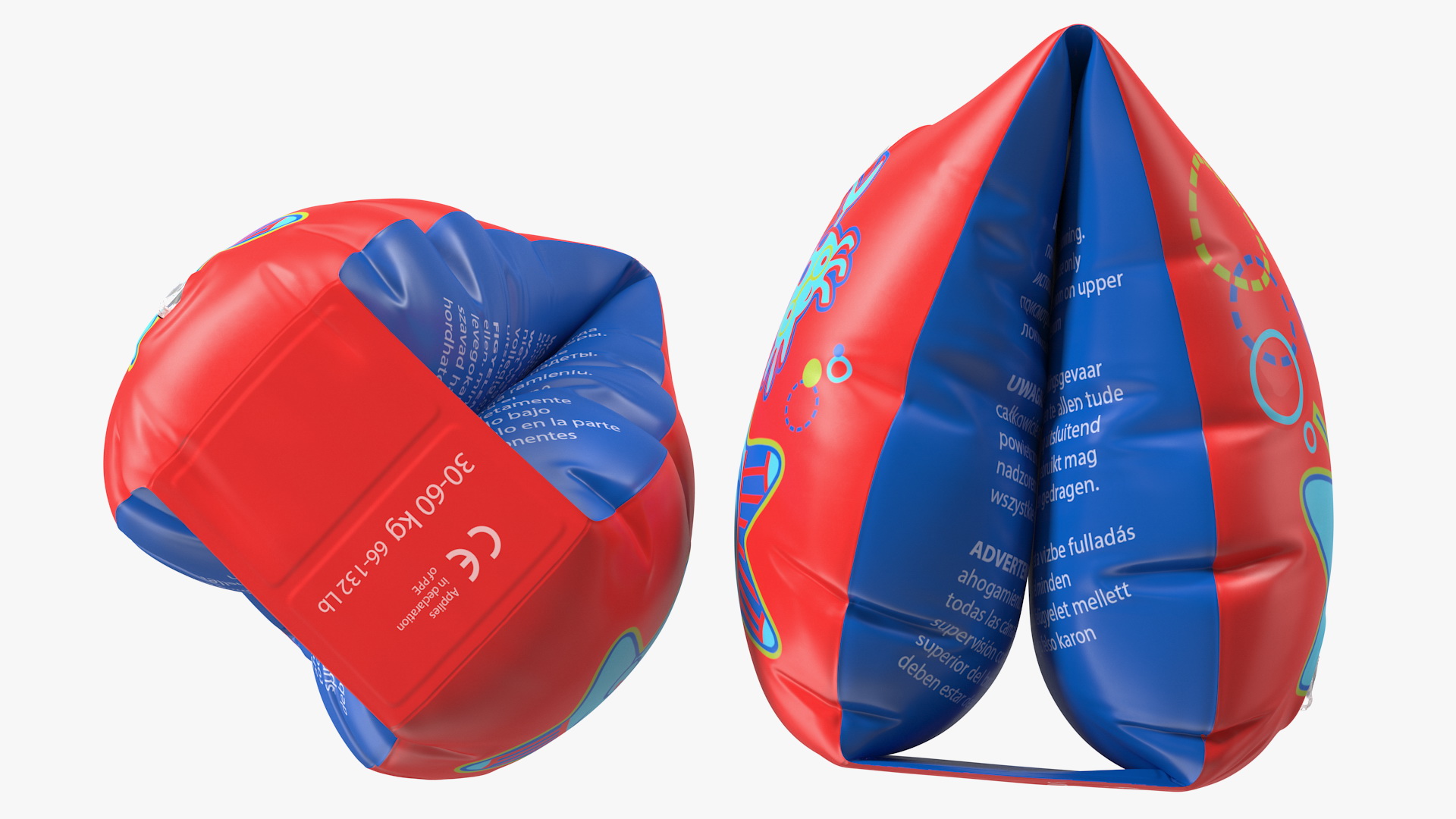Colorful Swimming Float Armbands 3D