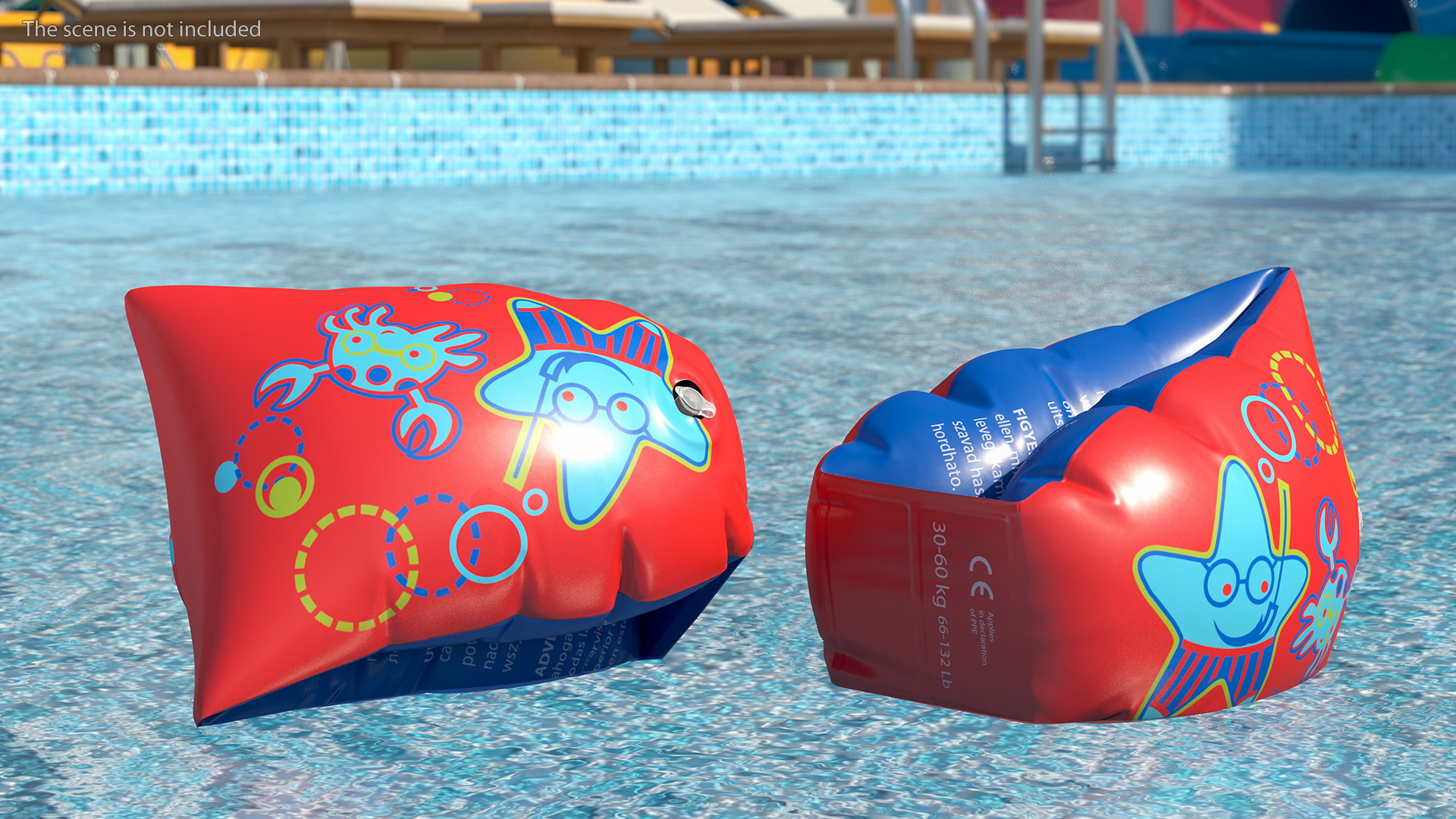 Colorful Swimming Float Armbands 3D