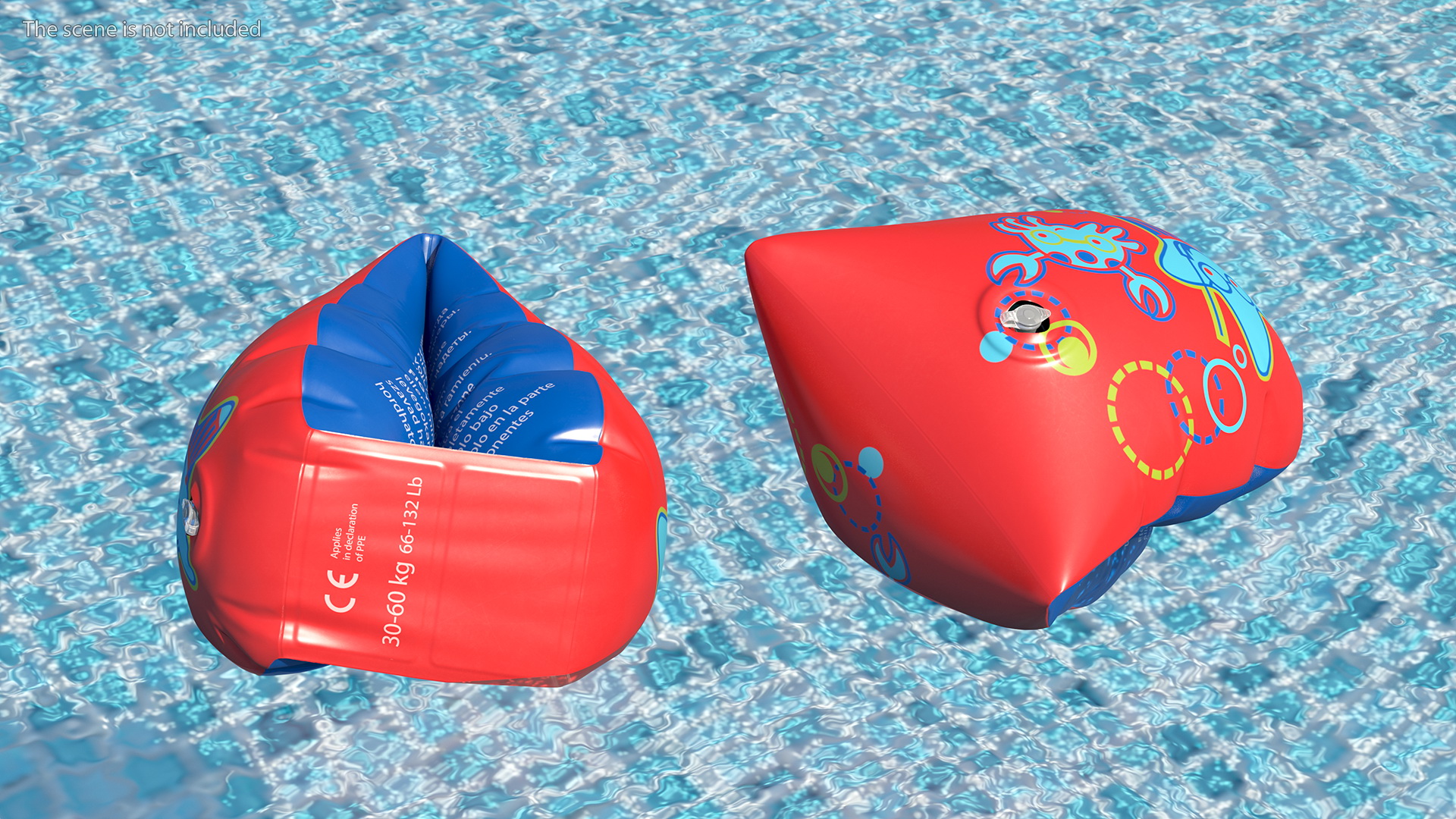 Colorful Swimming Float Armbands 3D