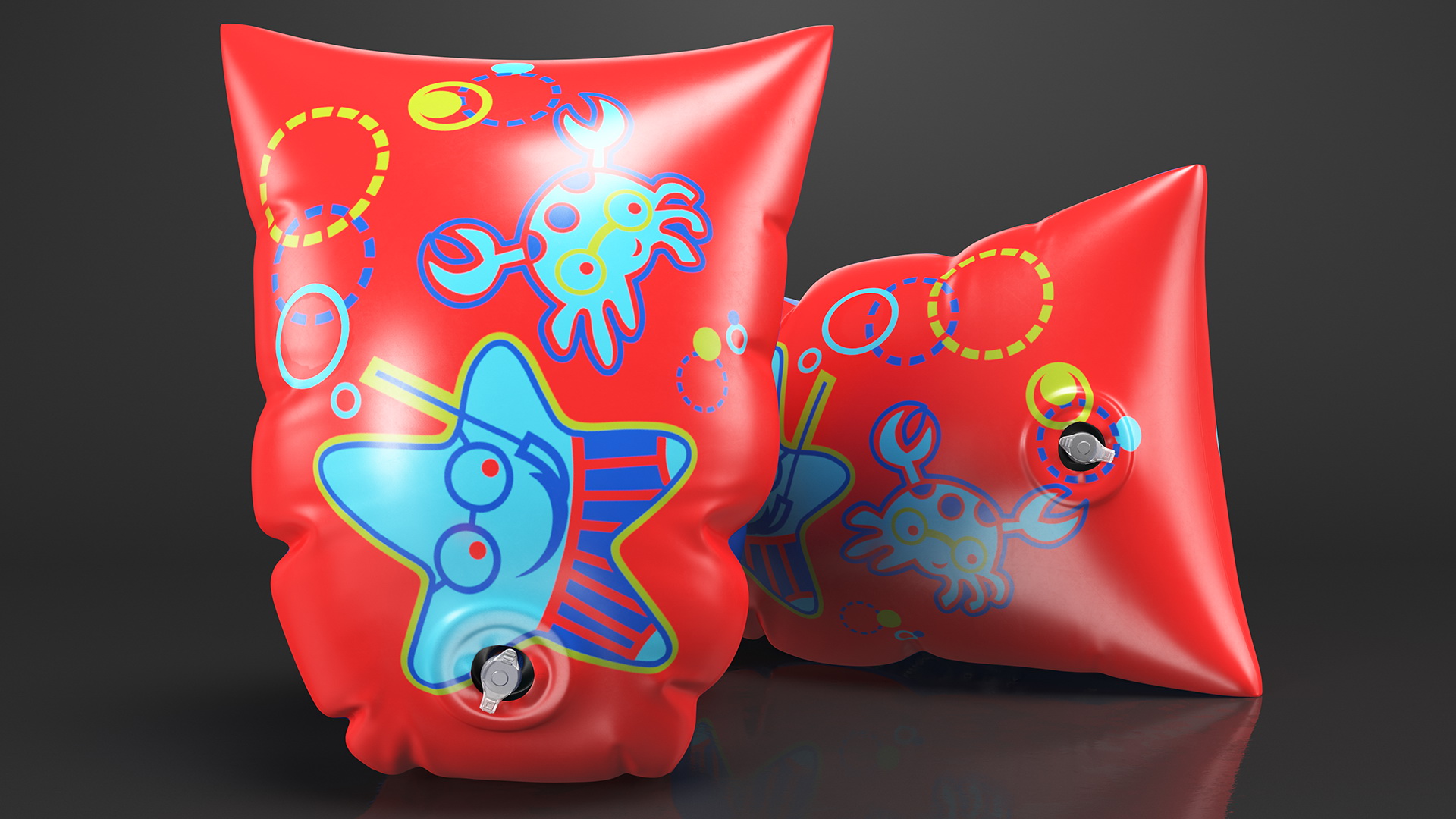Colorful Swimming Float Armbands 3D