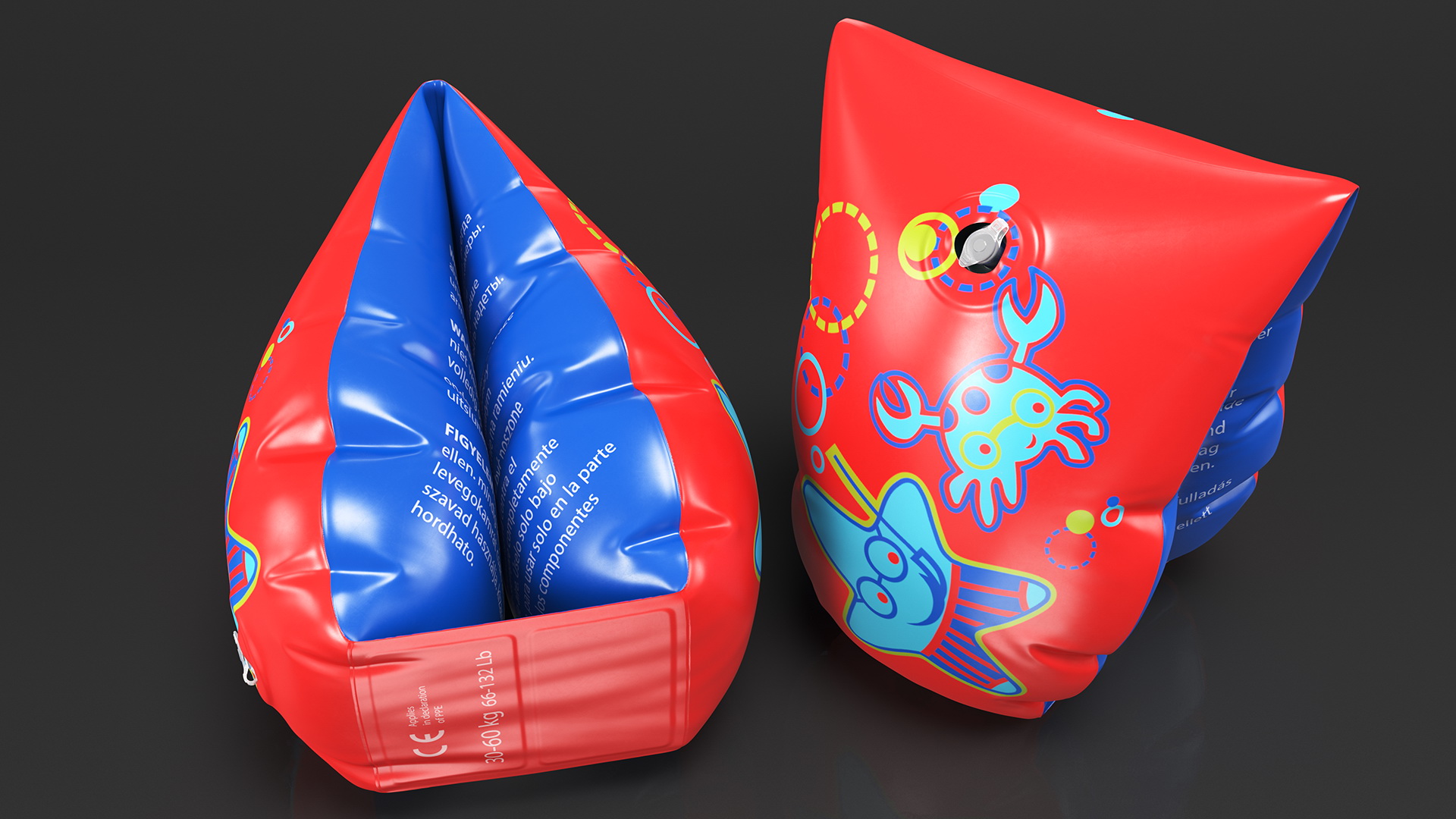Colorful Swimming Float Armbands 3D