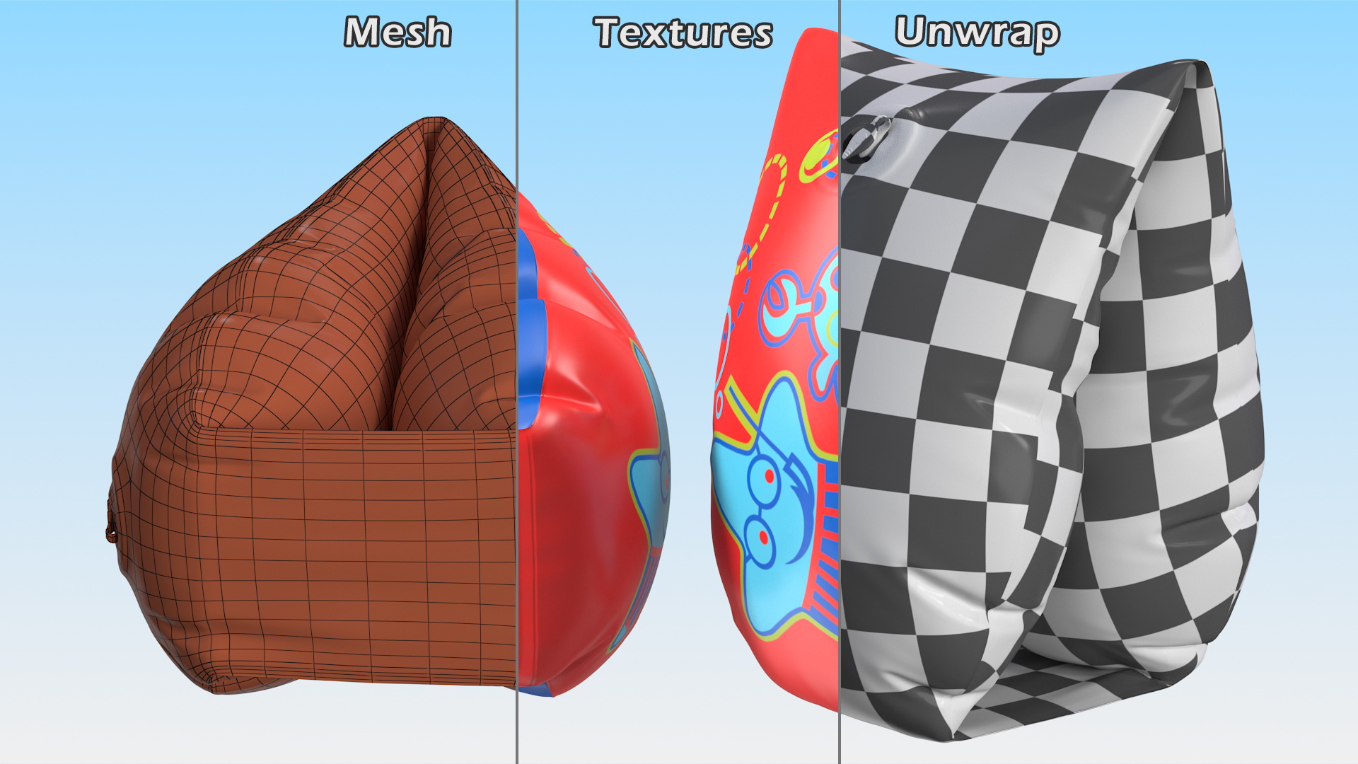 Colorful Swimming Float Armbands 3D