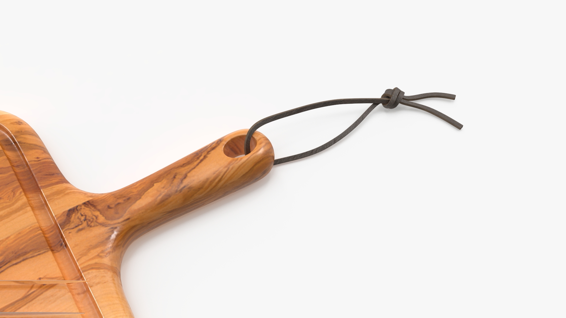 Carving Knife and Fork Set on Steak Serving Board 3D model