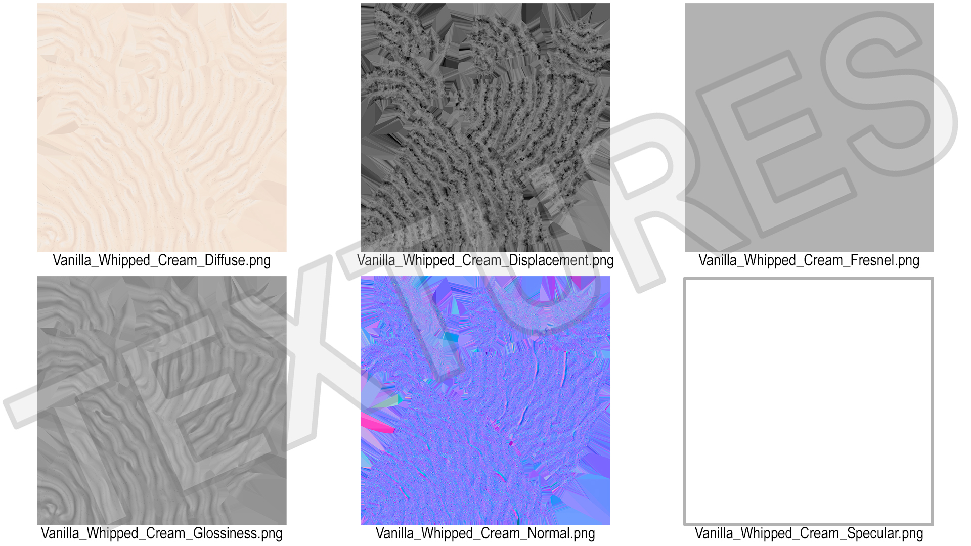 Vanilla Whipped Cream for 3D Print 3D model