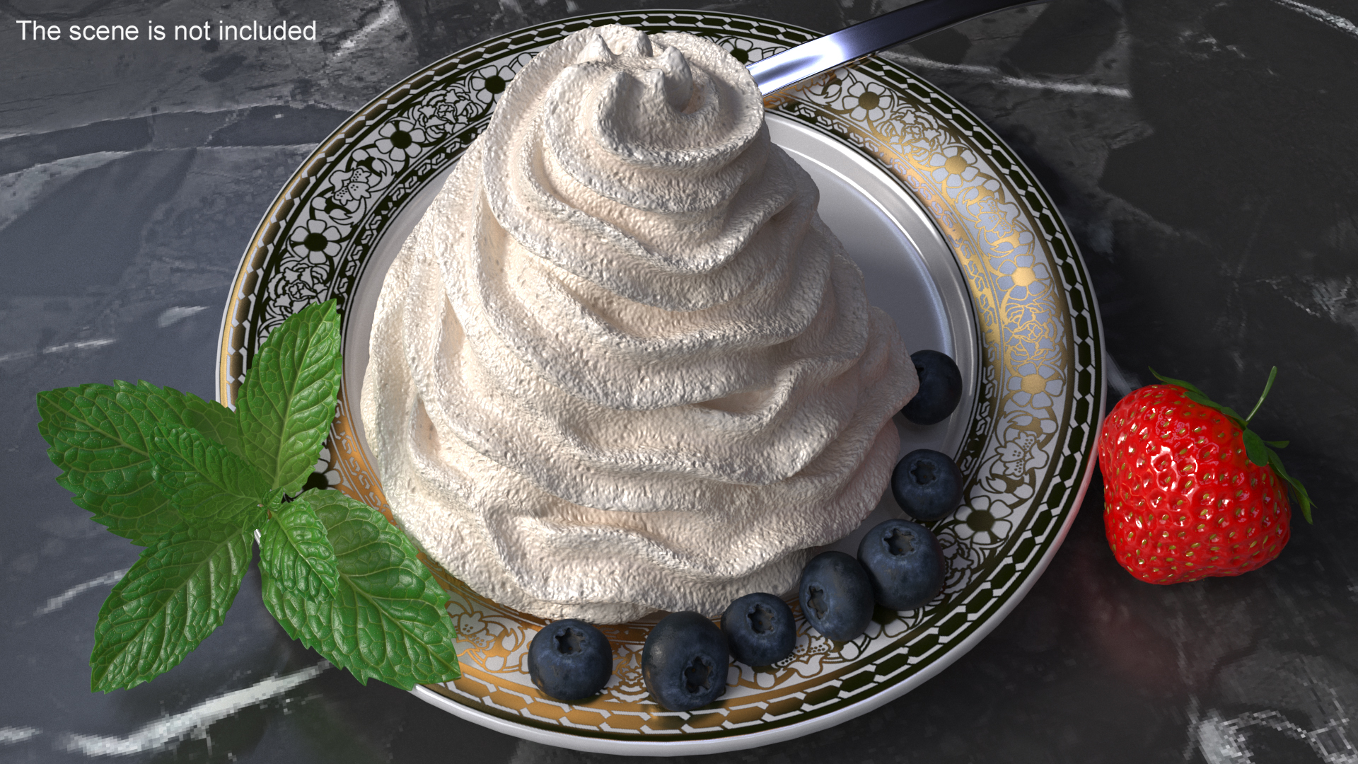 Vanilla Whipped Cream for 3D Print 3D model