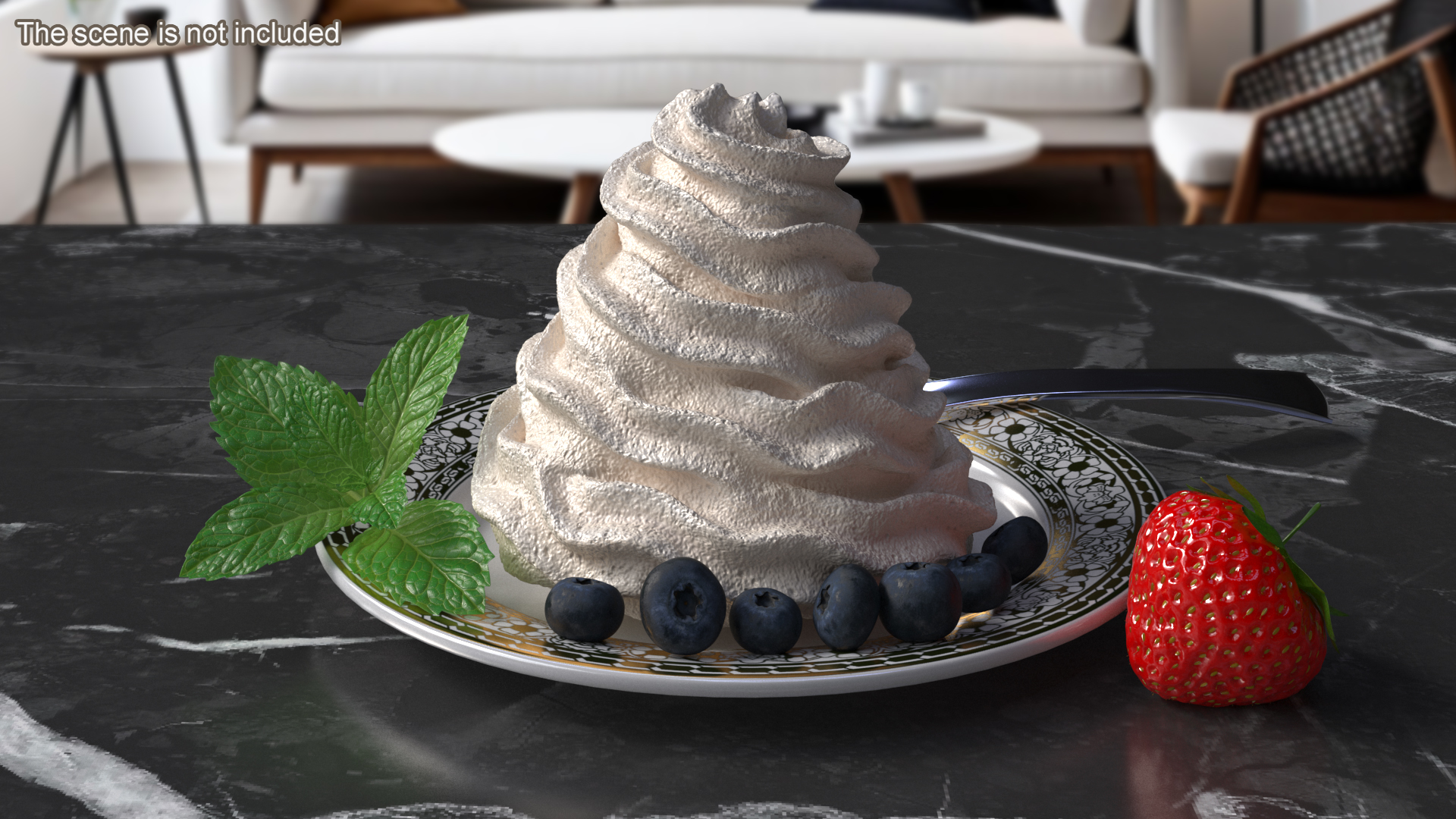 Vanilla Whipped Cream for 3D Print 3D model