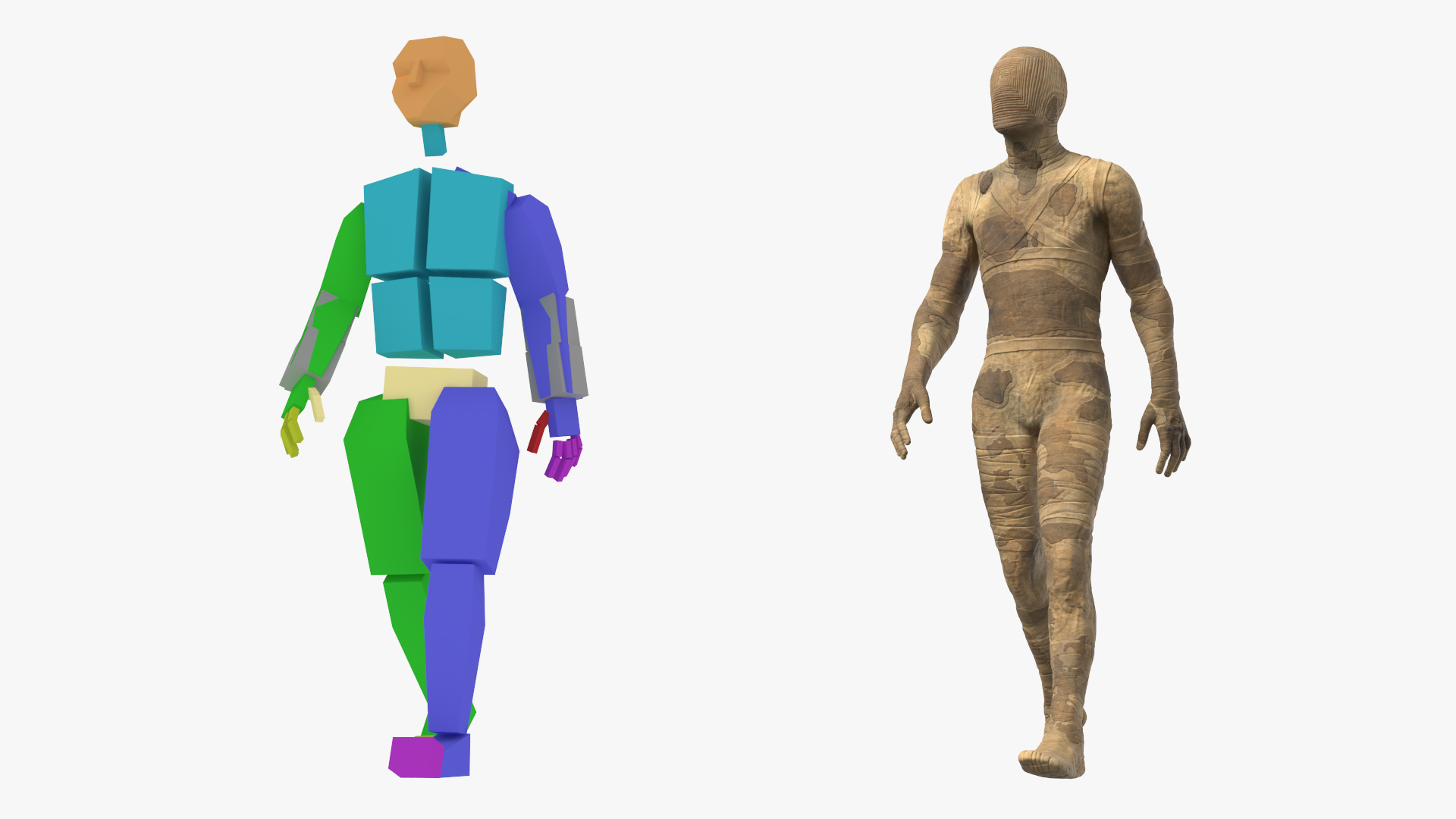 3D Mummy Rigged for Maya