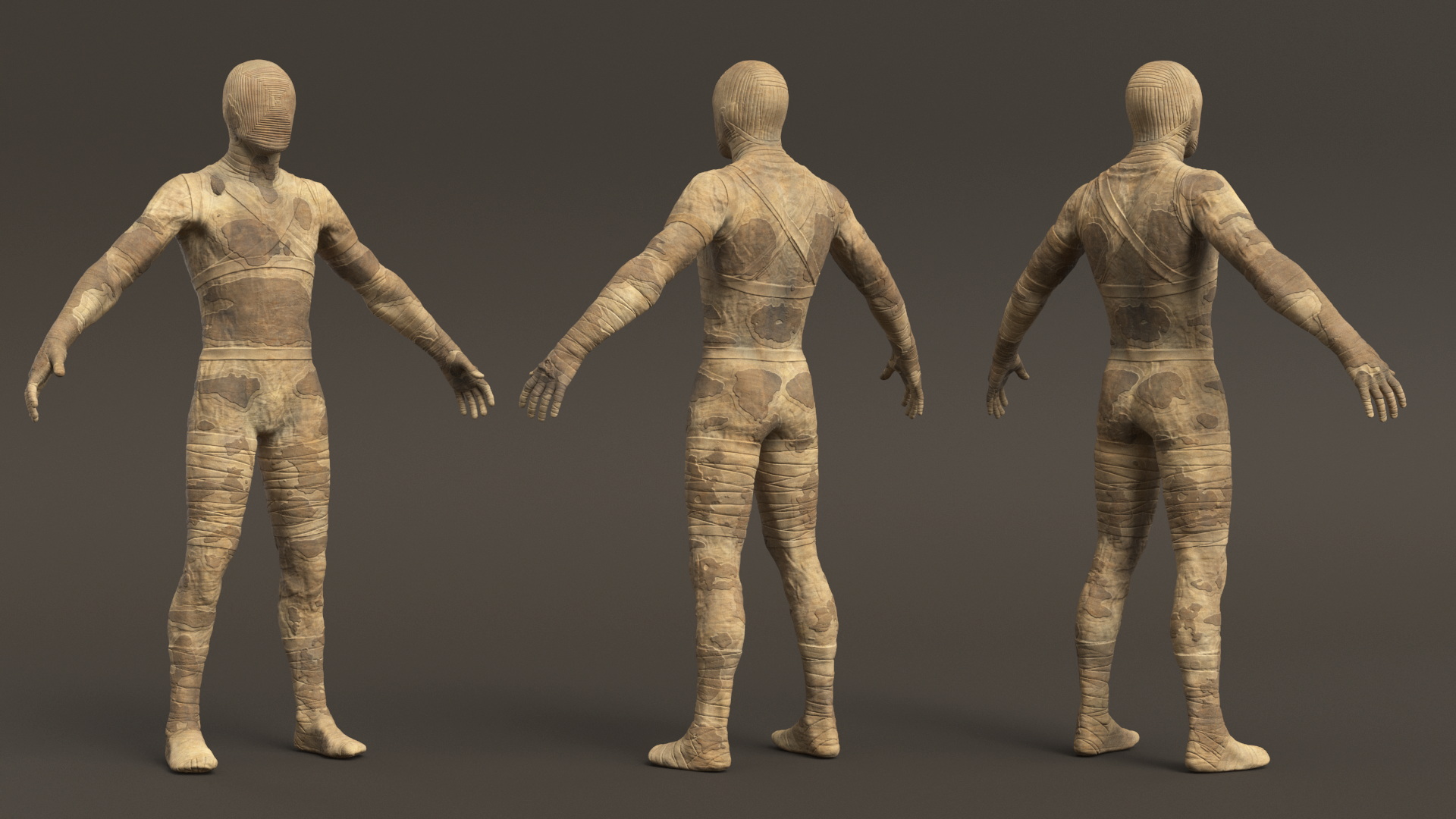 3D Mummy Rigged for Maya