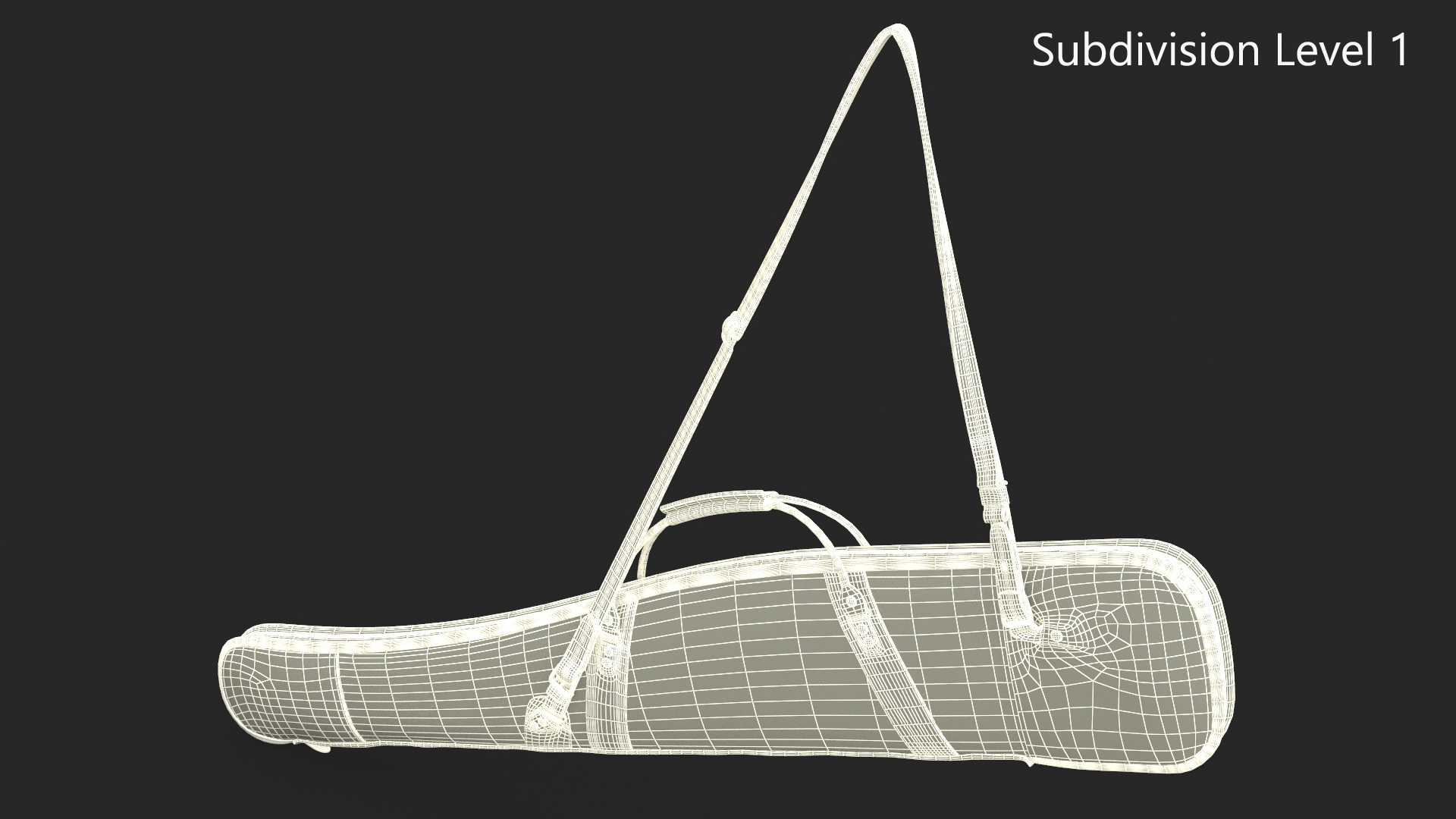 Hunter Rifle Case with Shoulder Strap 3D
