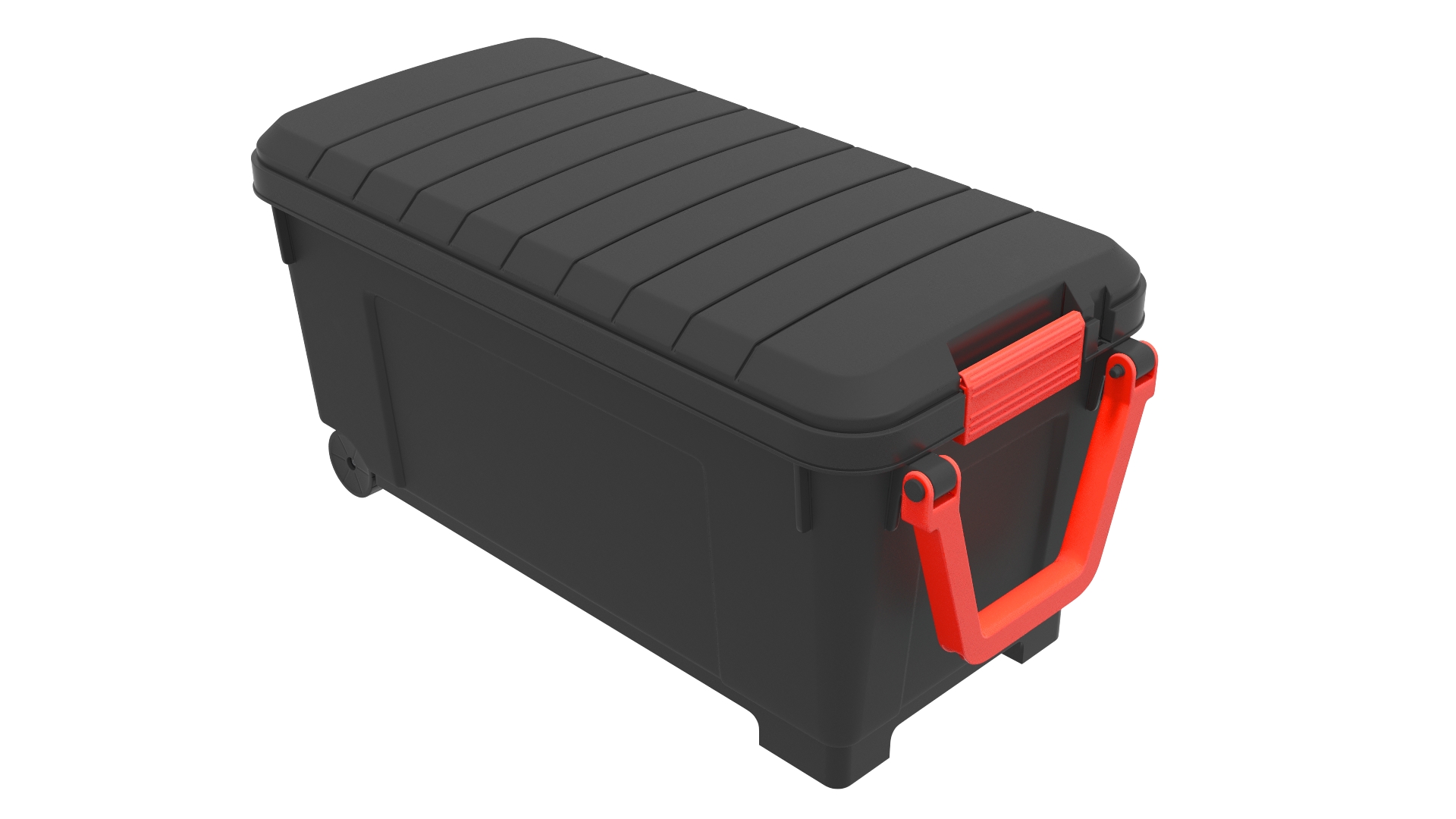 Portable Plastic Storage Trunk Red 3D model