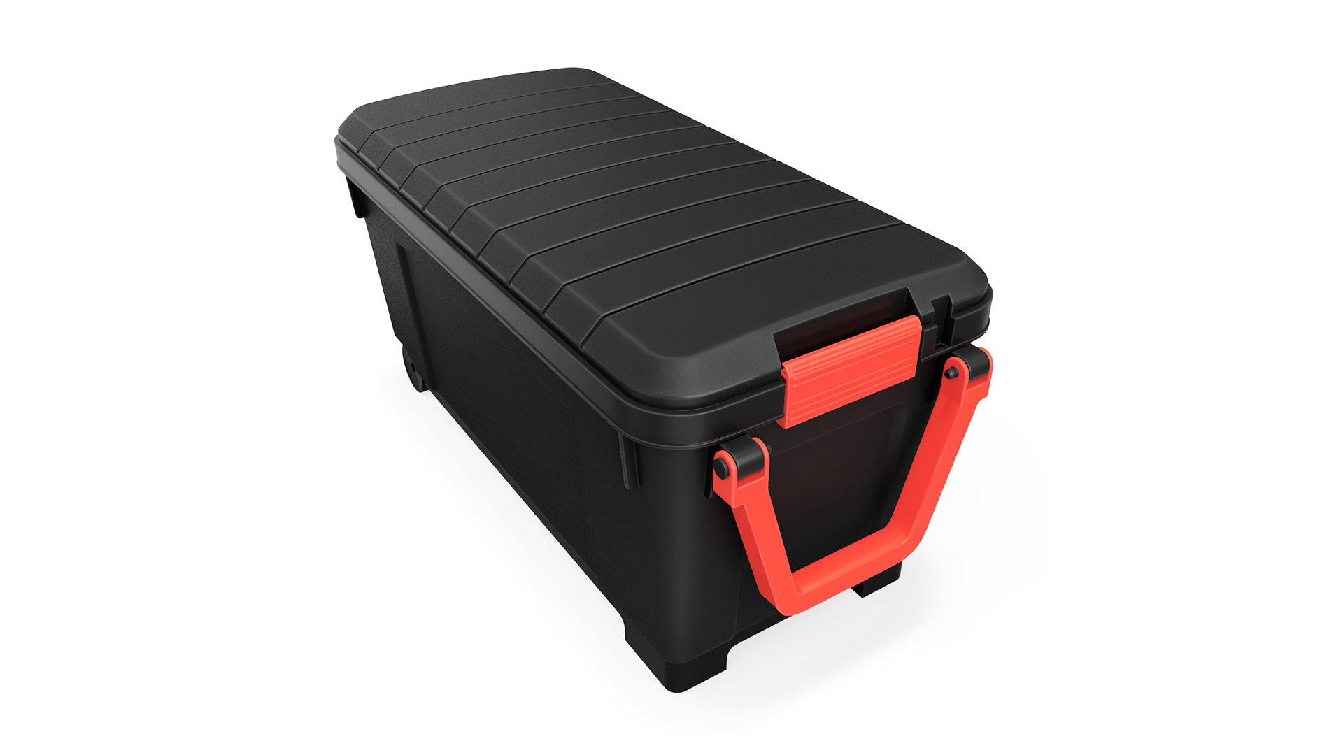 Portable Plastic Storage Trunk Red 3D model
