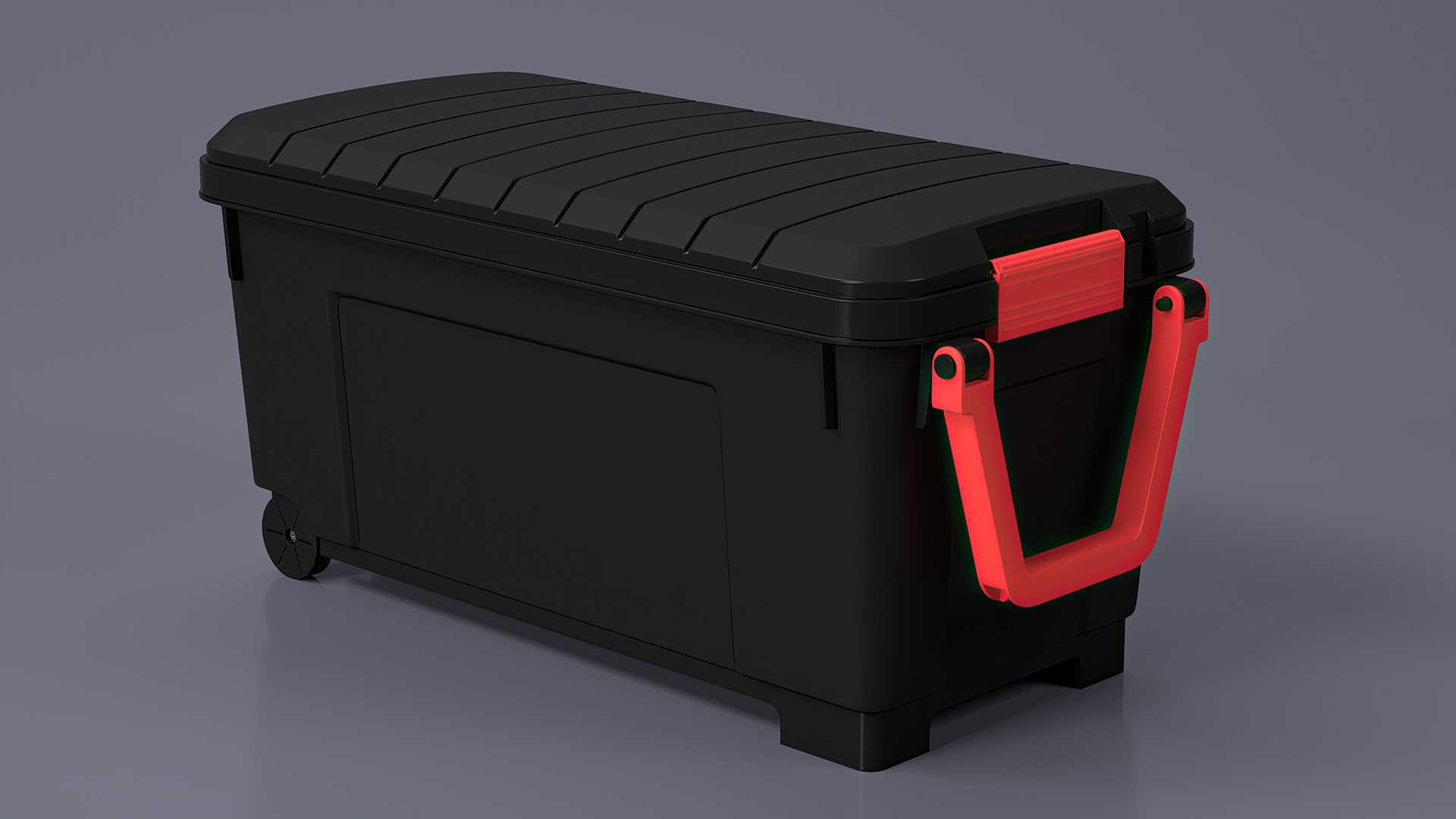 Portable Plastic Storage Trunk Red 3D model