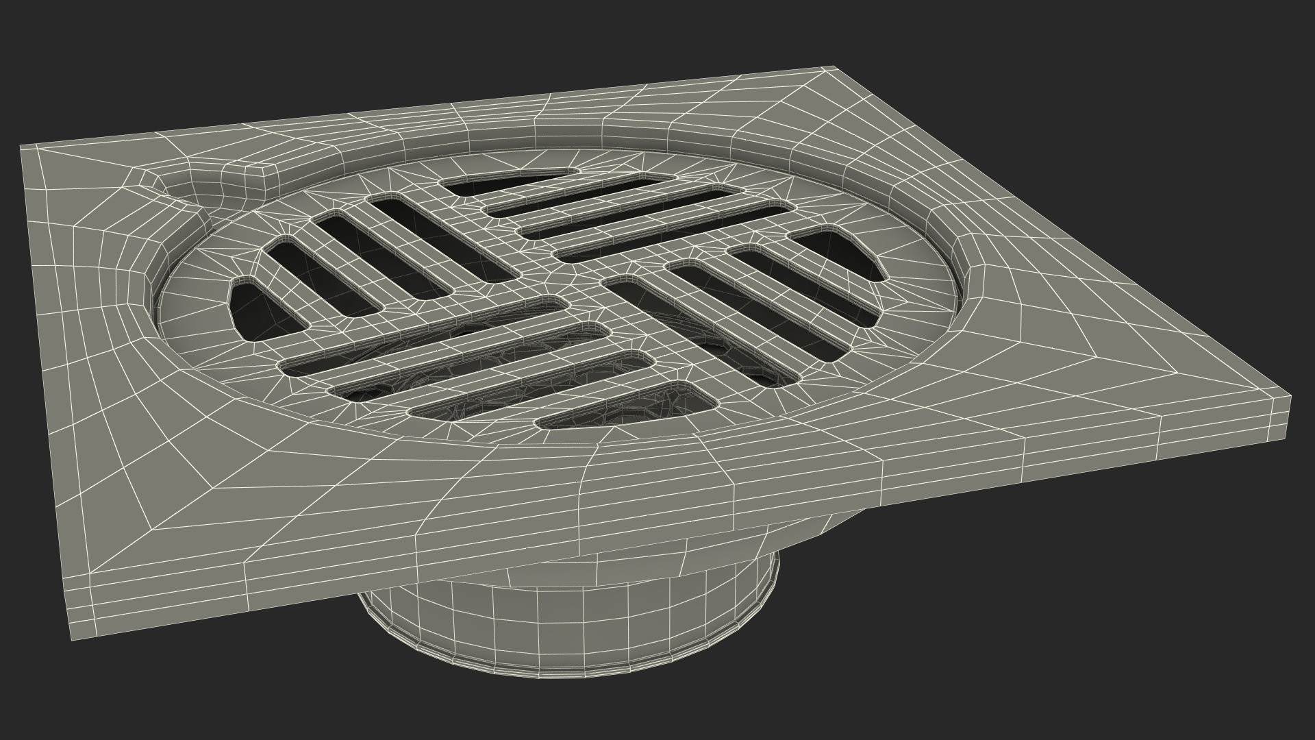 Stainless Shower Drain 3D
