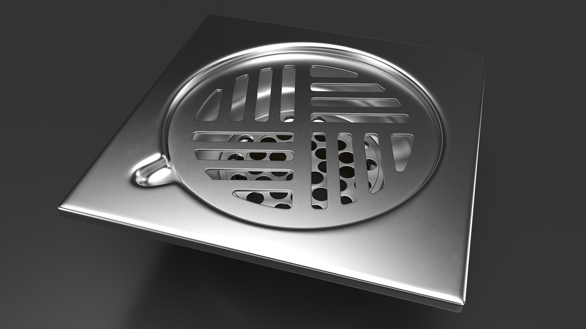Stainless Shower Drain 3D