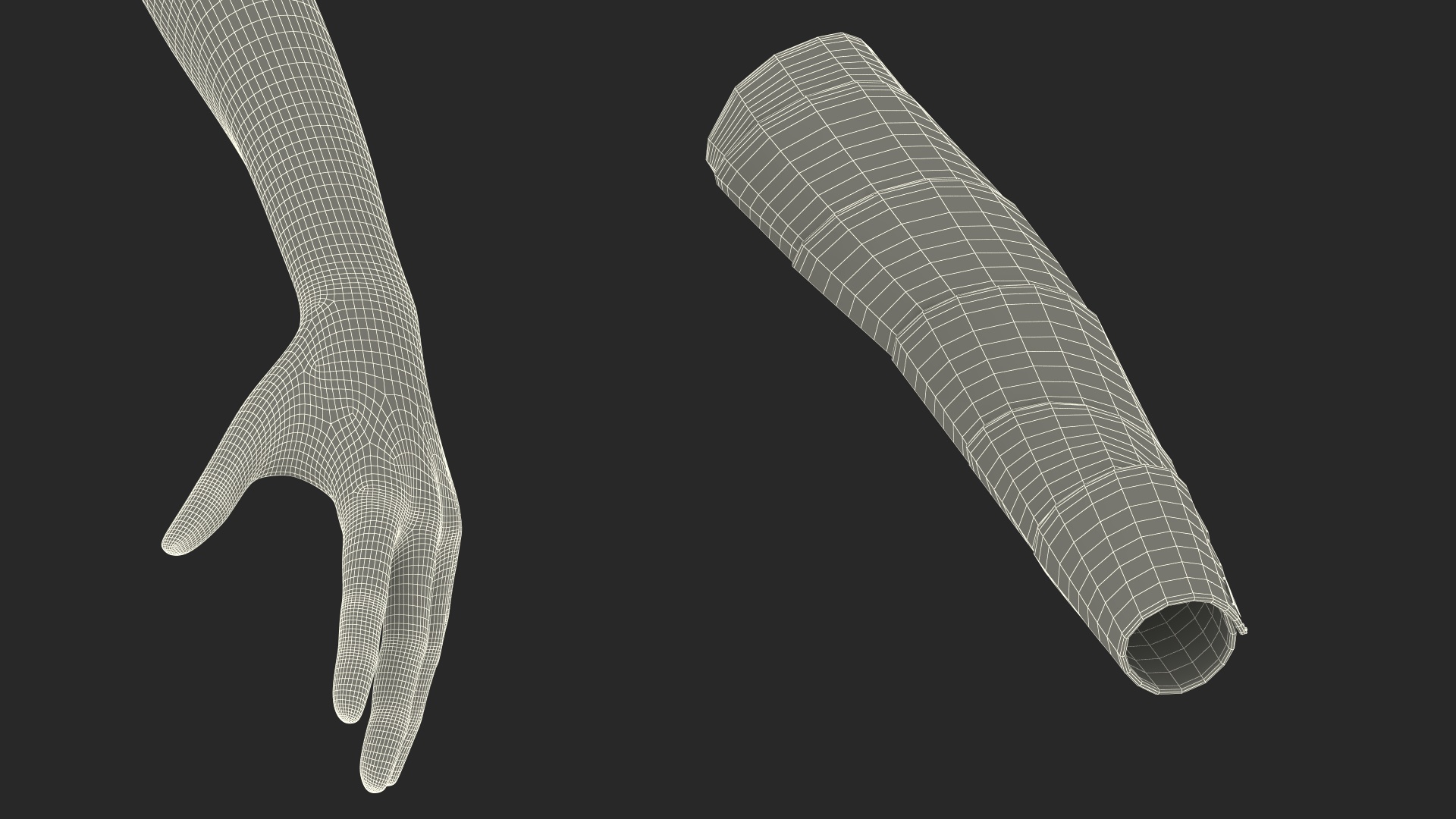 3D Elastic Bandage Beige with Clamps Wrapped Around Hand on Mannequin