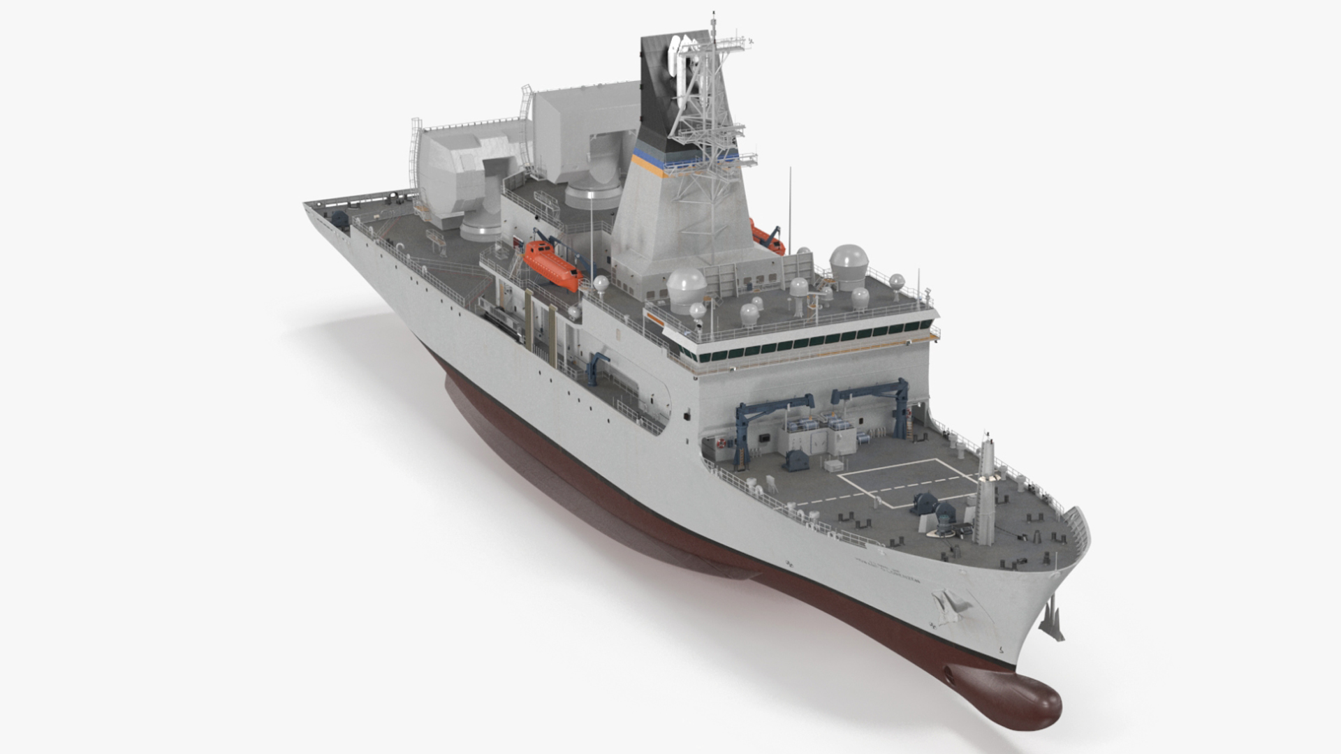 3D USNS Howard O Lorenzen Ship Rigged for Maya model