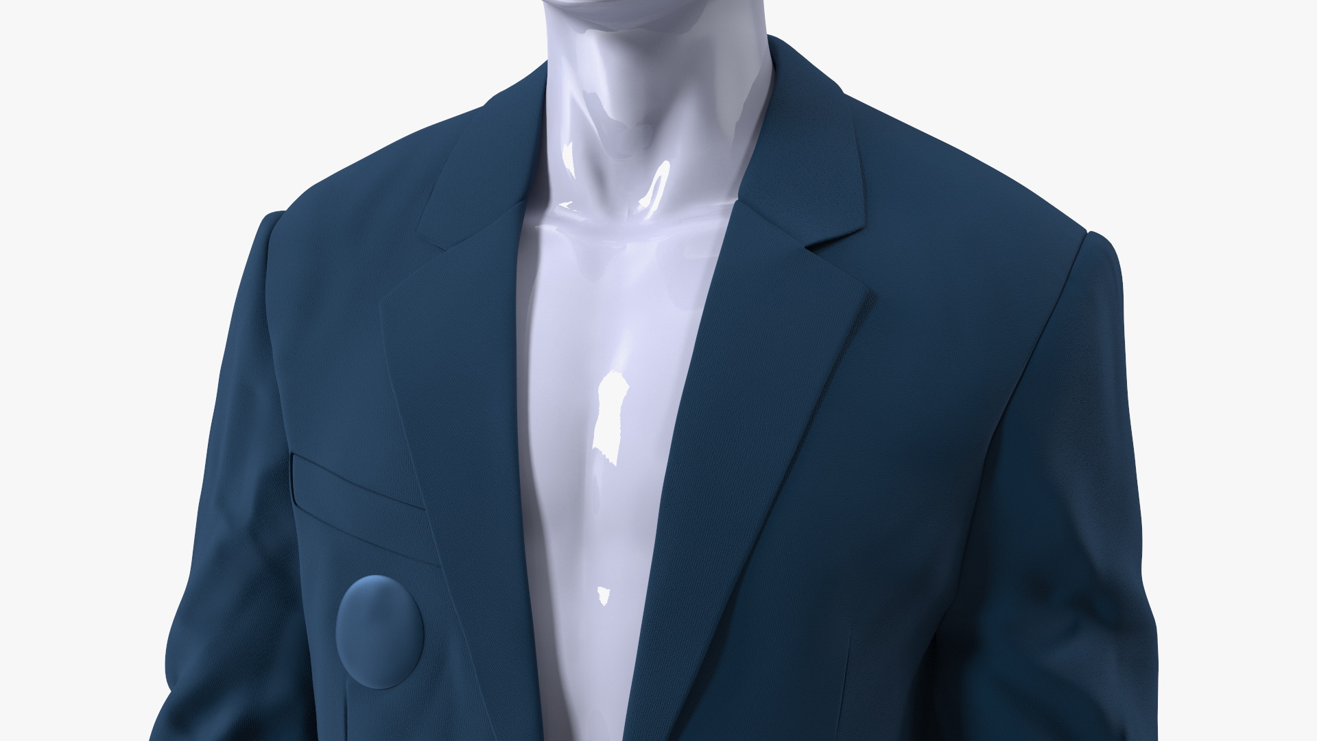 Blue Jacket on Mannequin 3D model