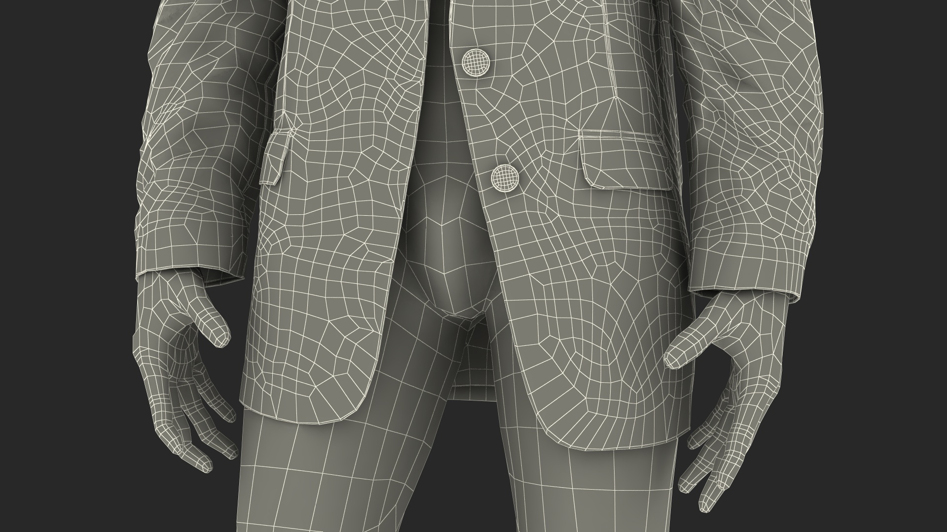 Blue Jacket on Mannequin 3D model