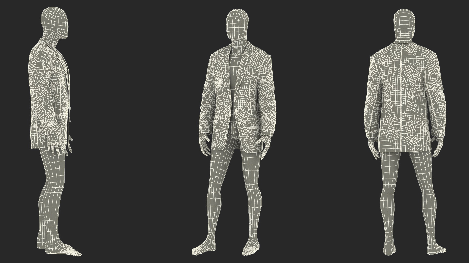 Blue Jacket on Mannequin 3D model