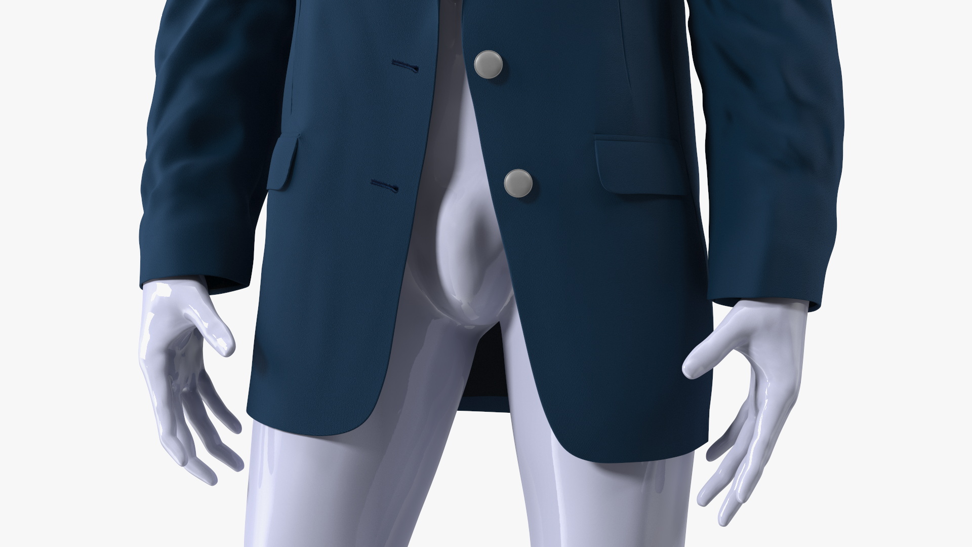 Blue Jacket on Mannequin 3D model