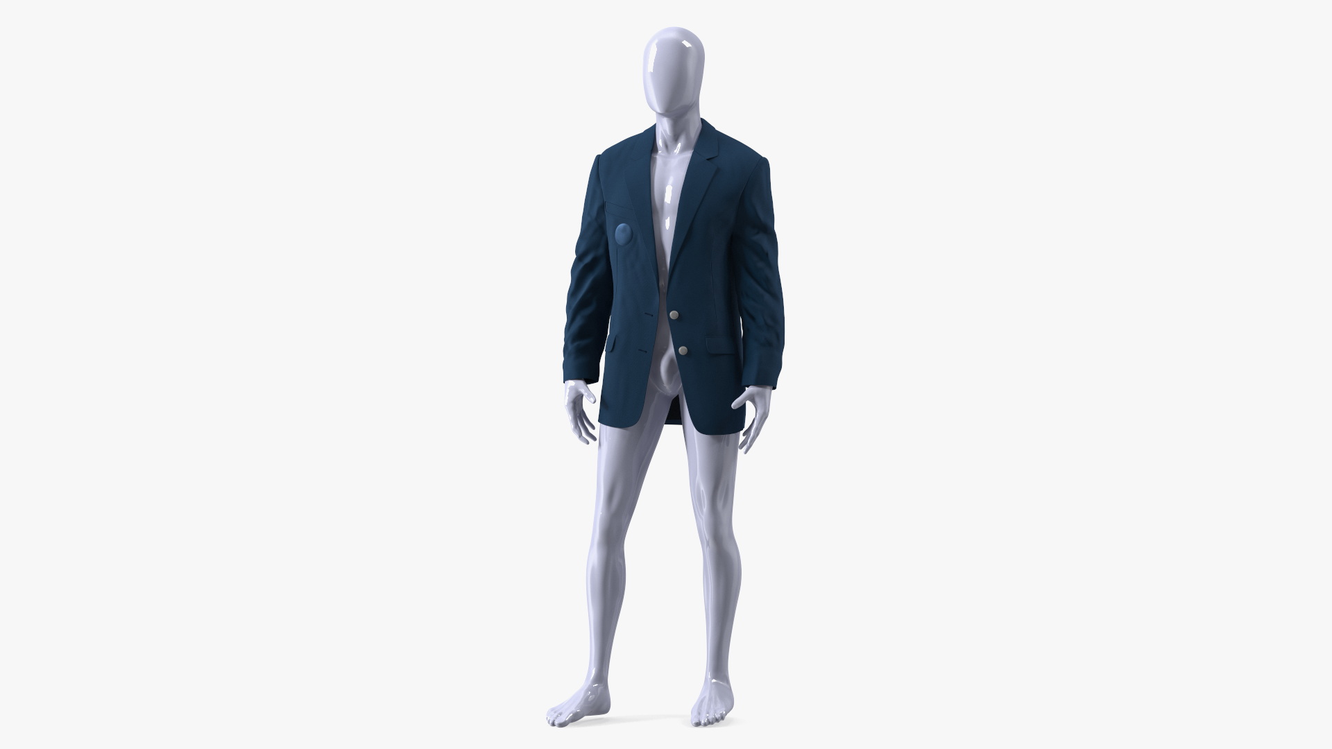 Blue Jacket on Mannequin 3D model
