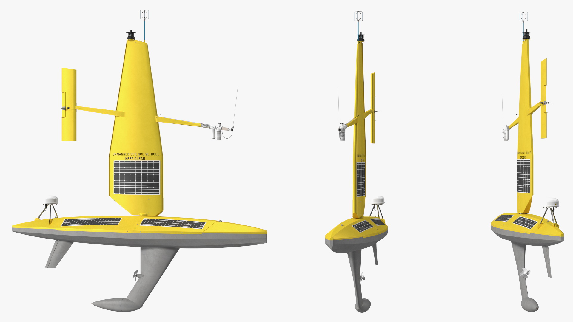 3D Uncrewed Surface Vehicle Rigged