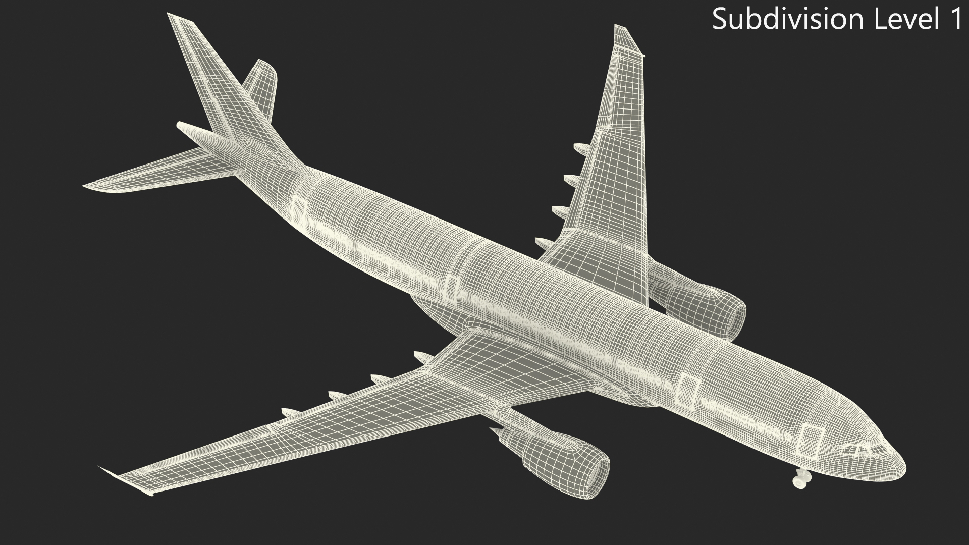 3D model Airbus A330-200 Qatar Airways Rigged for Maya