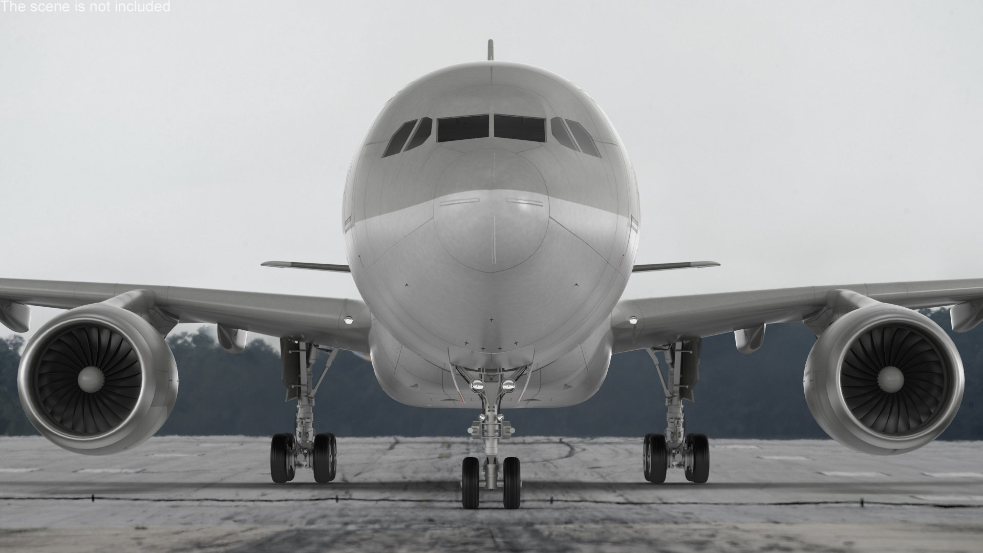 3D model Airbus A330-200 Qatar Airways Rigged for Maya
