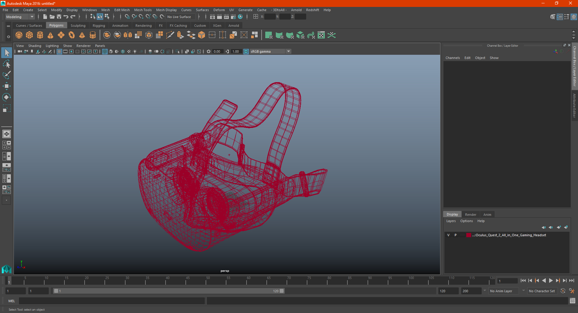 3D model Oculus Quest 2 All in One Gaming Headset