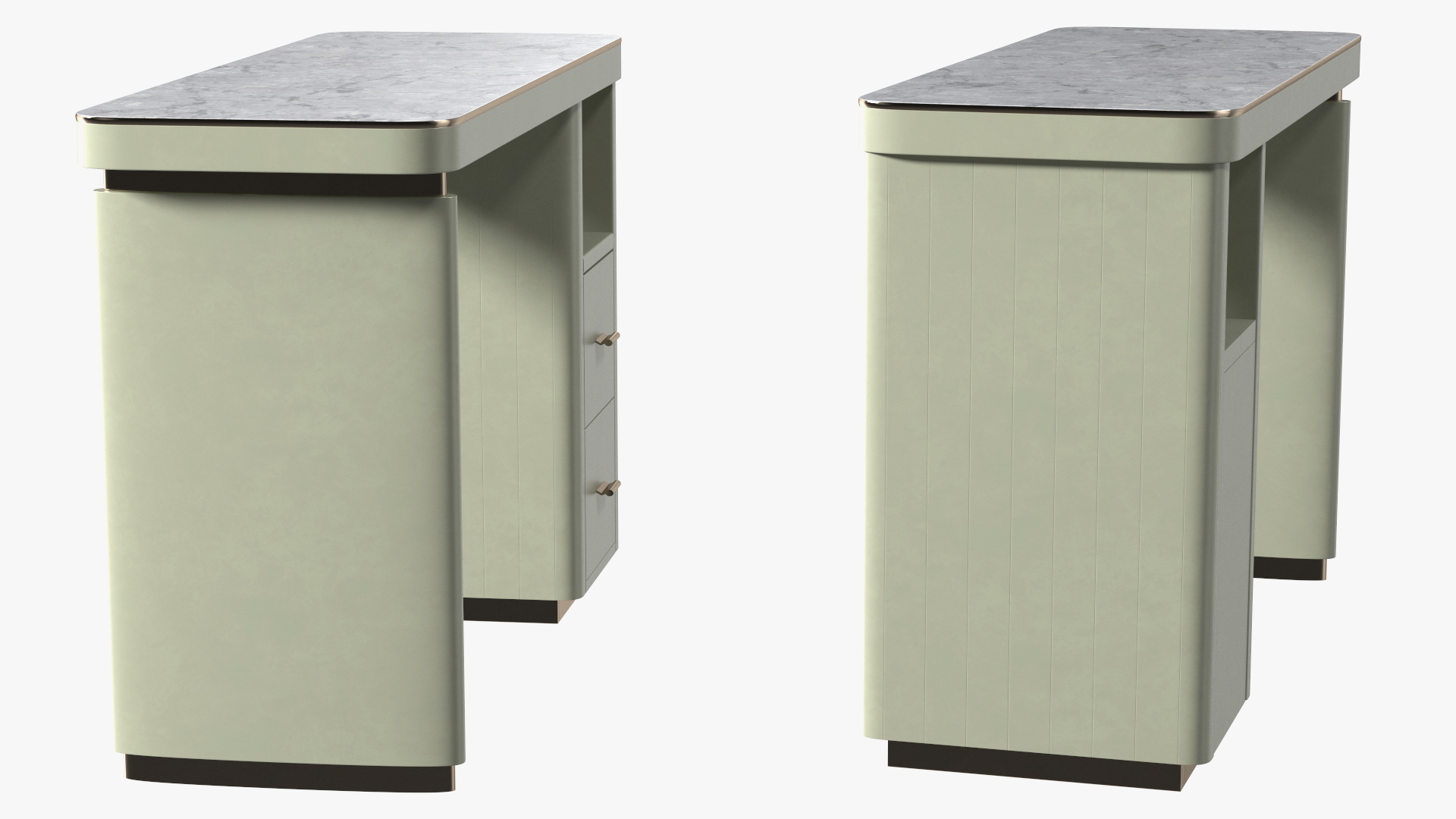 3D Manicure Table with Chairs