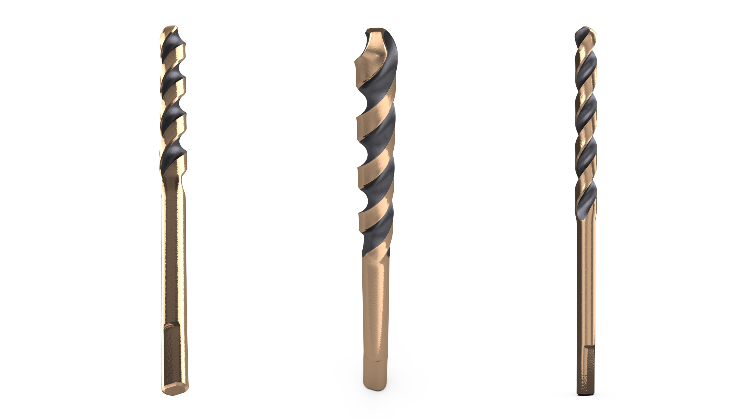 Gold Ferrous Drill Bit 3D